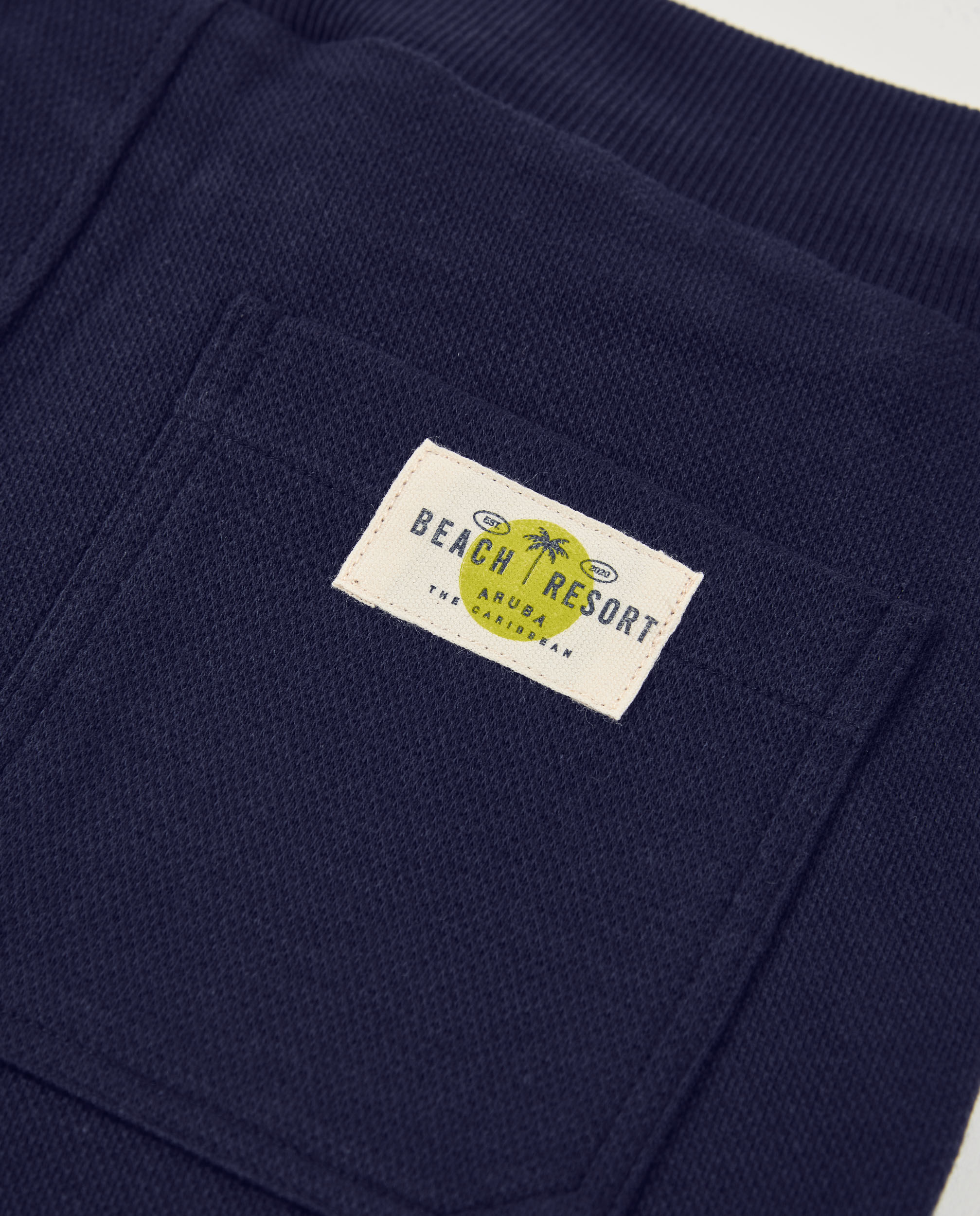 Bermudas Infantil de Malha e Tecido Suave Azul-marinho-4
