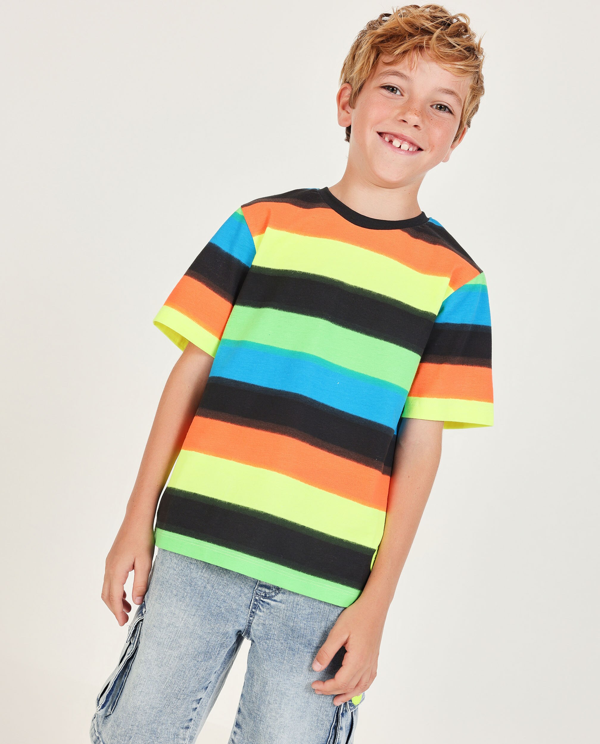 Imagem 0 de T-shirt Infantil de Malha com Franjas Horizontais