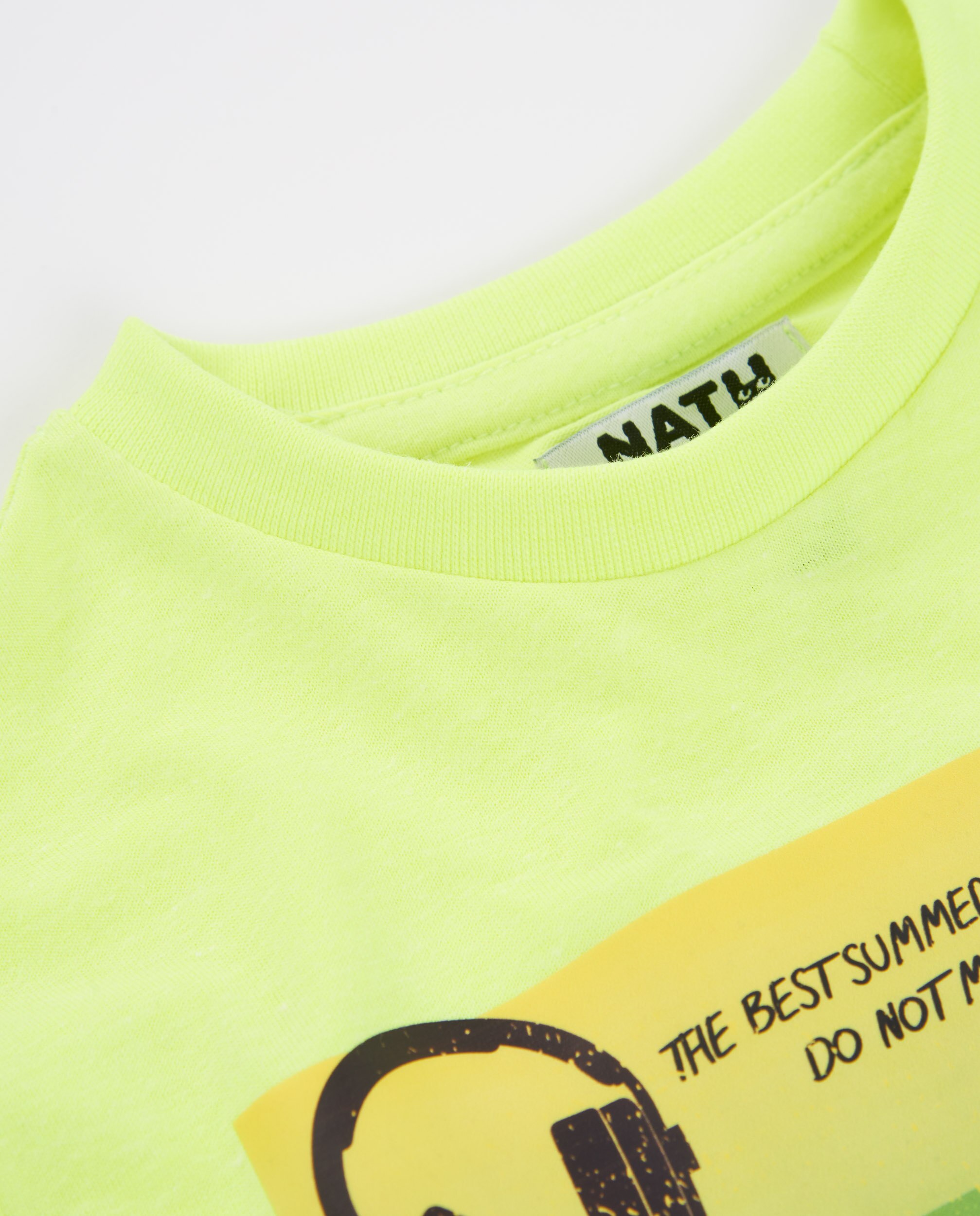 T-shirt Infantil de Malha com Design Frontal Tuc tuc Amarelo-flúor-3