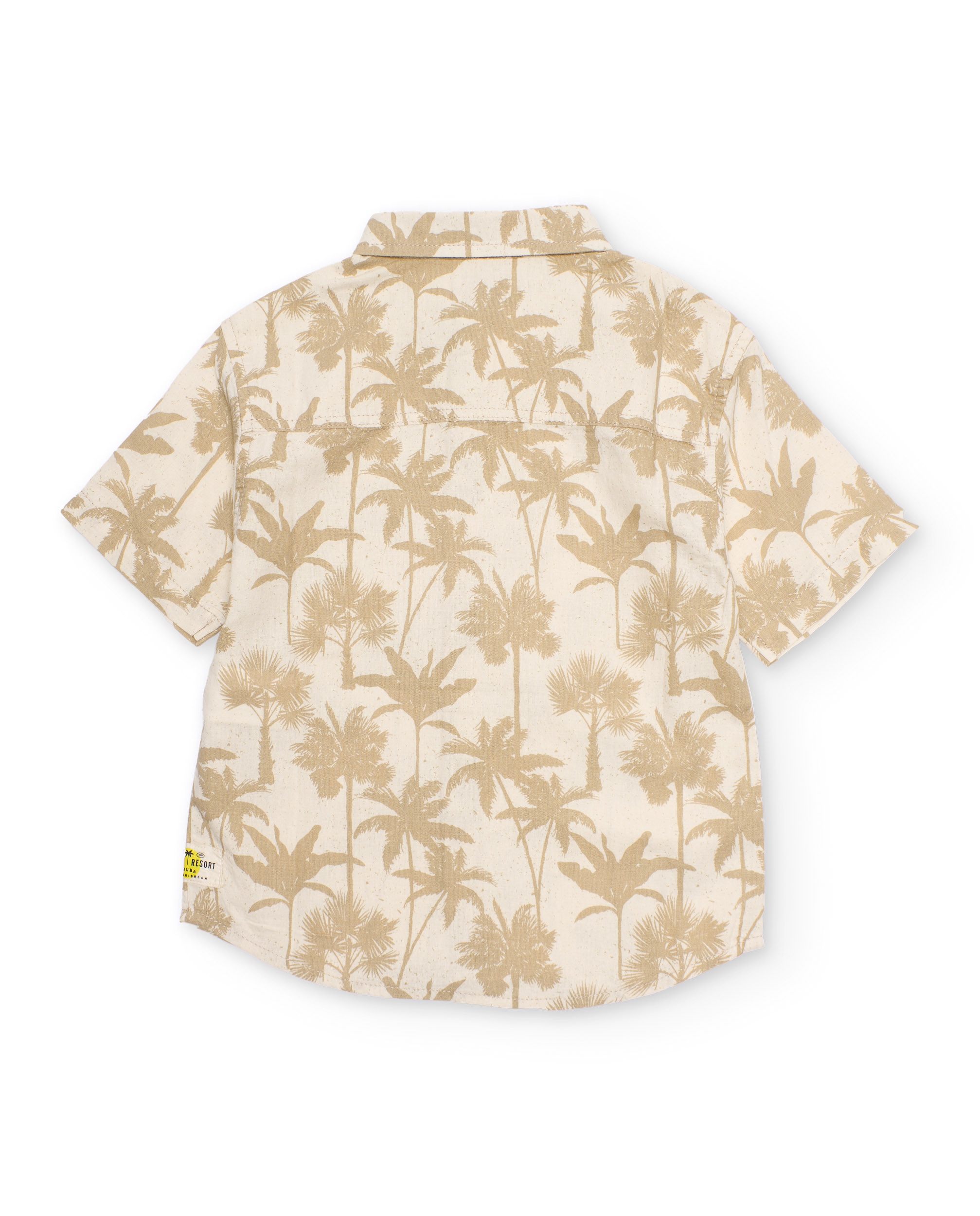 Camisa Infantil de Plana com Design de Palmeiras Tuc tuc Bege-3
