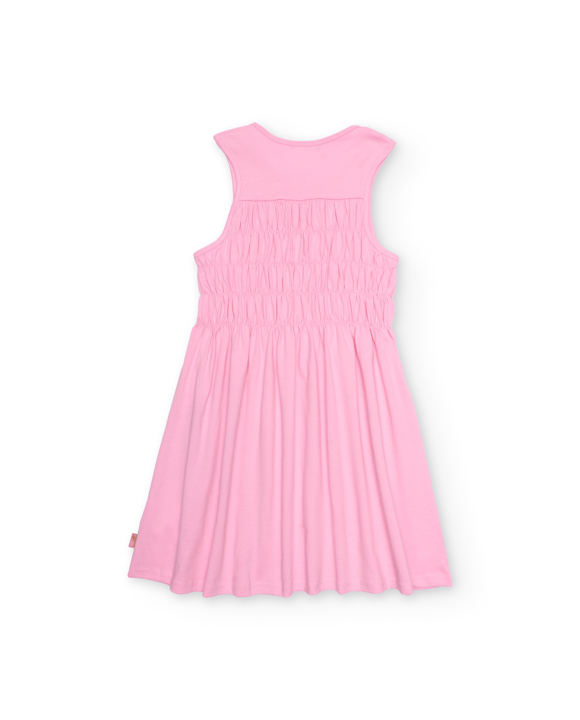 Vestido Infantil de Malha com Franzido Elástico Tuc tuc Rosa-2