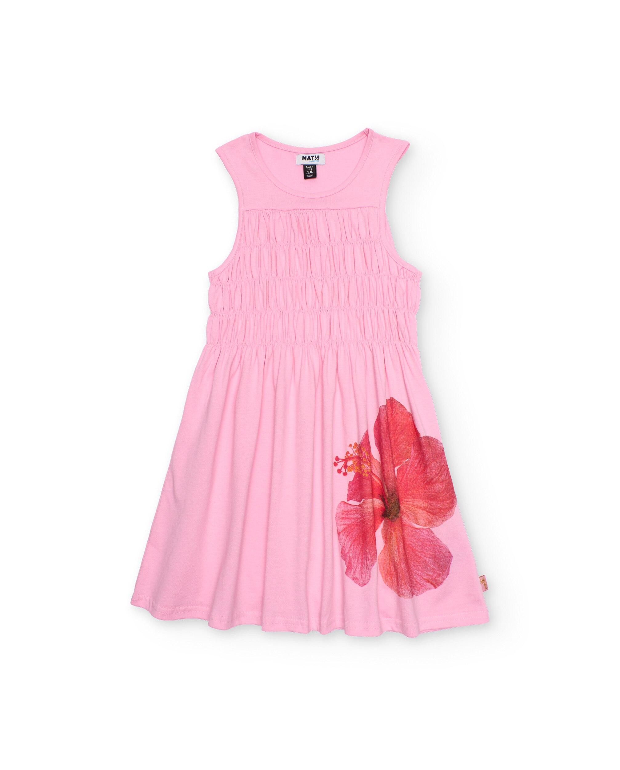Imagem 0 de Vestido Infantil de Malha com Franzido Elástico
