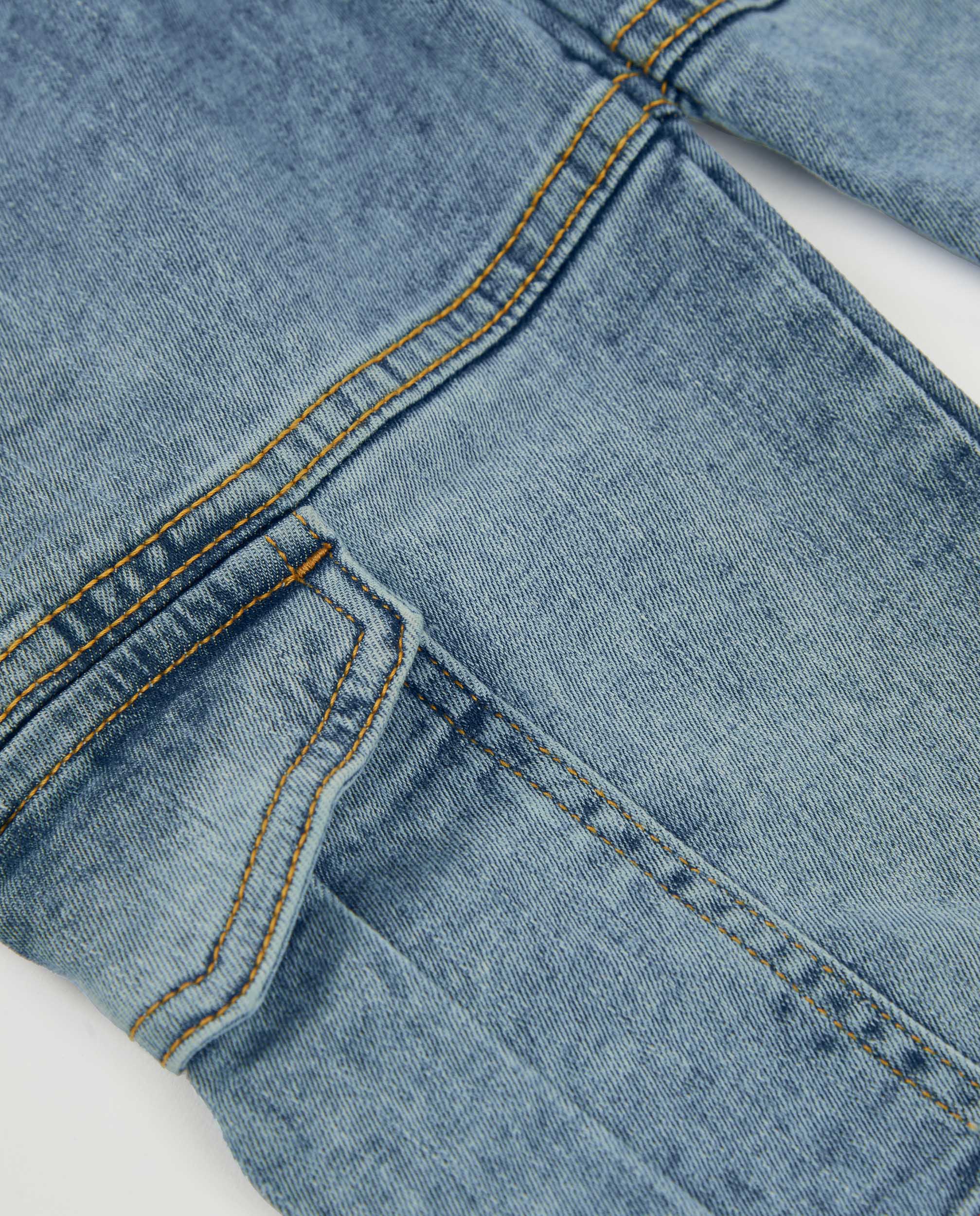 Calças de Plana e Denim com Design Cargo Tuc tuc Azul denim-4