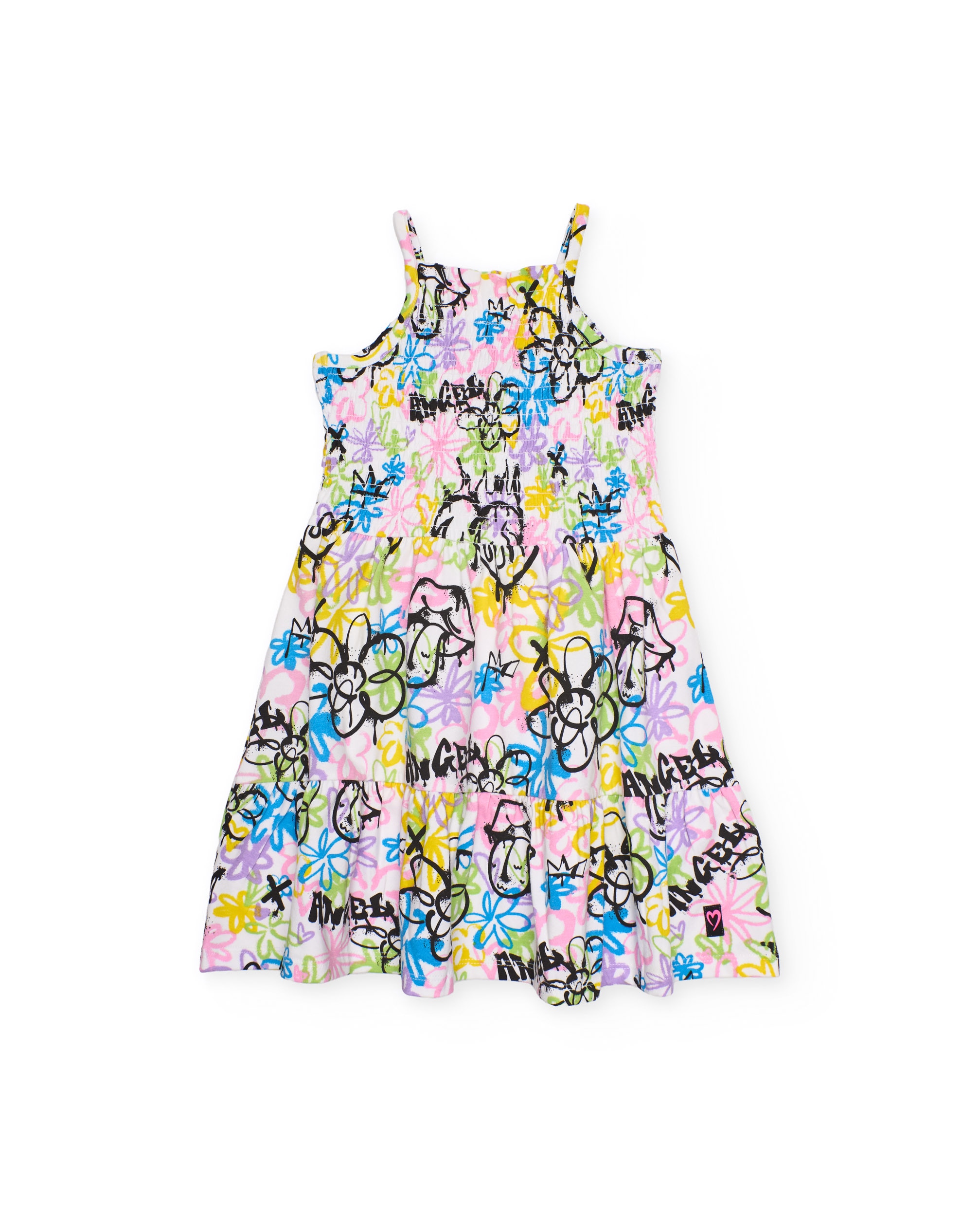 Imagem 0 de Vestido Infantil de Malha e Estilo Grafiti