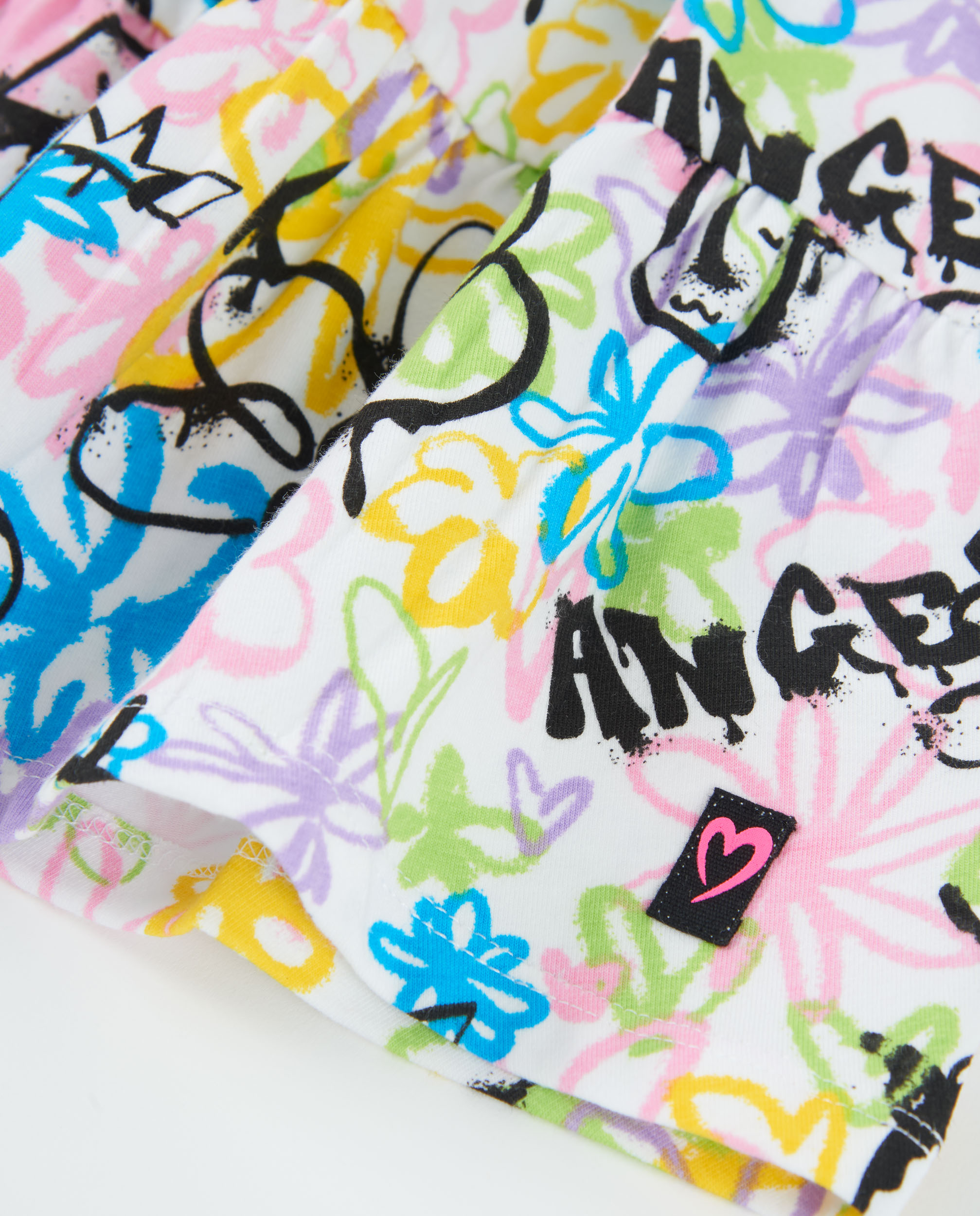 Vestido Infantil de Malha e Estilo Grafiti Tuc tuc Branco-4