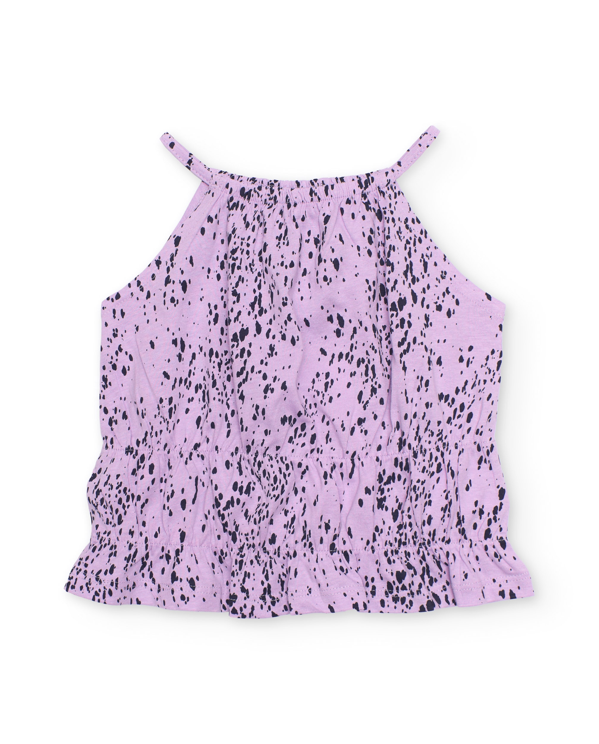 T-shirt Infantil de Malha com Estampado de Bolinhas Tuc tuc Lilás-1