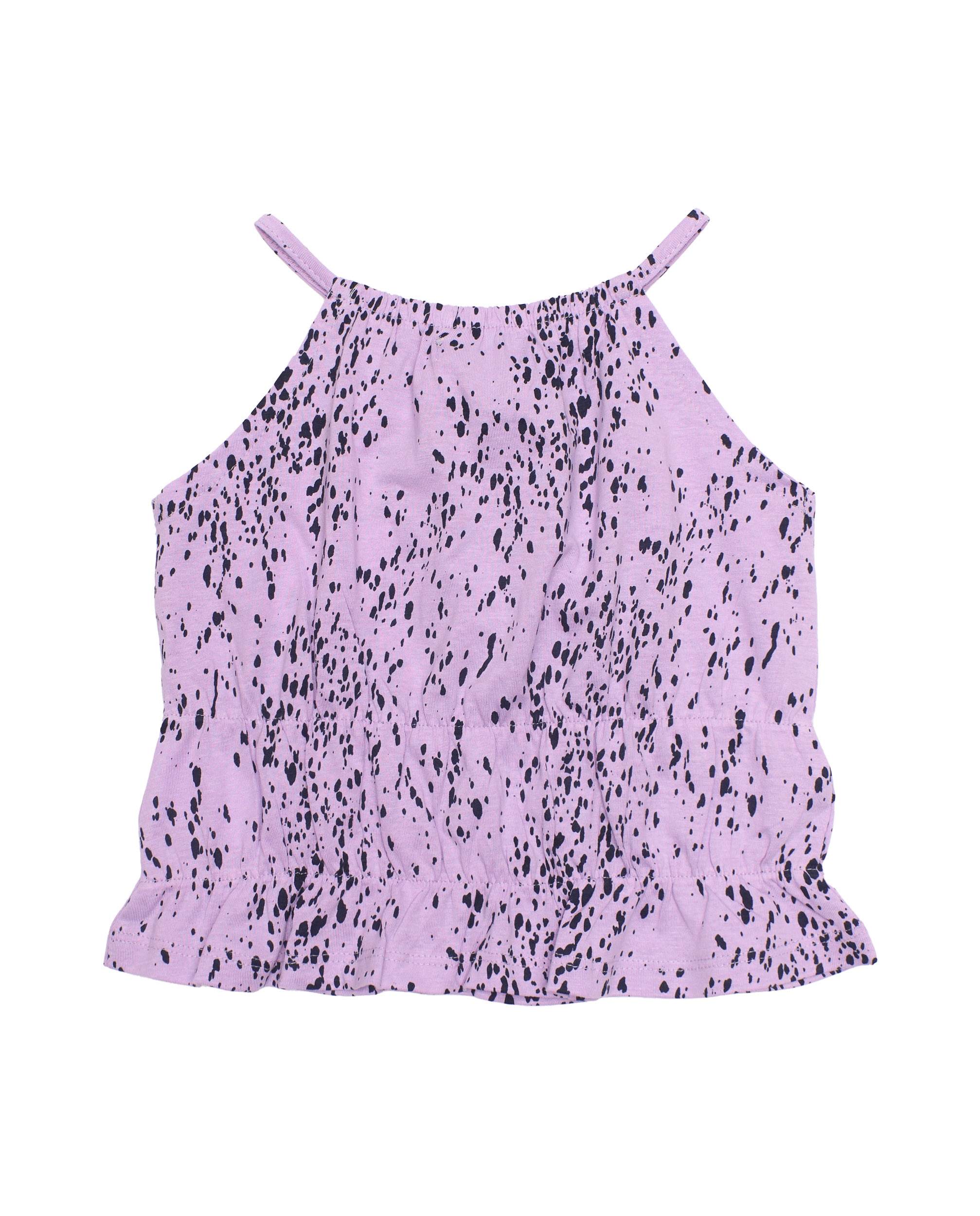 T-shirt Infantil de Malha com Estampado de Bolinhas Lilás-2
