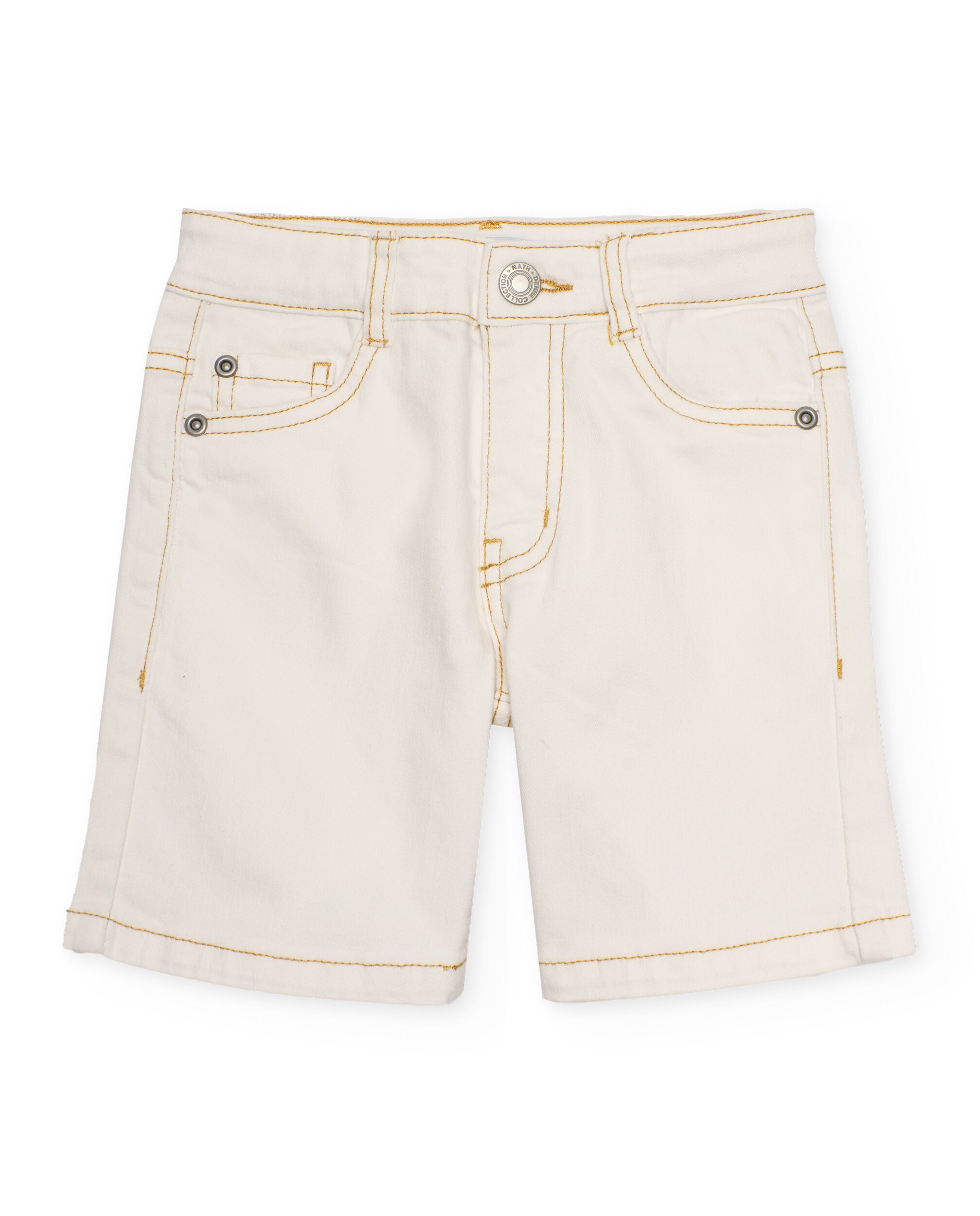Bermudas Infantil de Plana com Costuras em Contraste Tuc tuc Branco-2