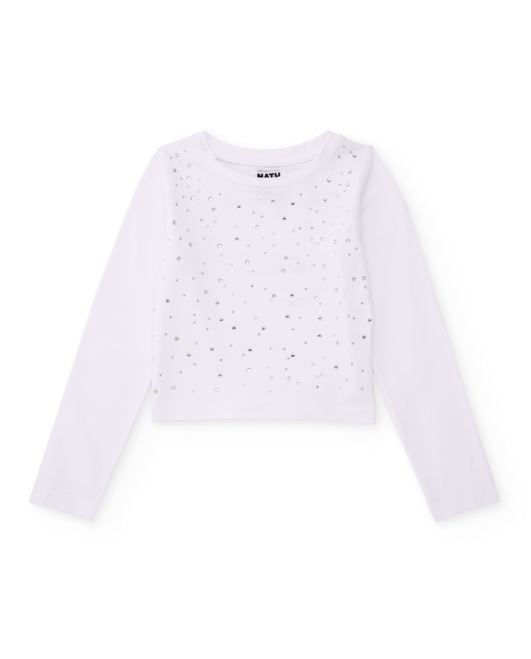 T-shirt Infantil de Malha com Aplicações Brilhantes Tuc tuc Branco-1