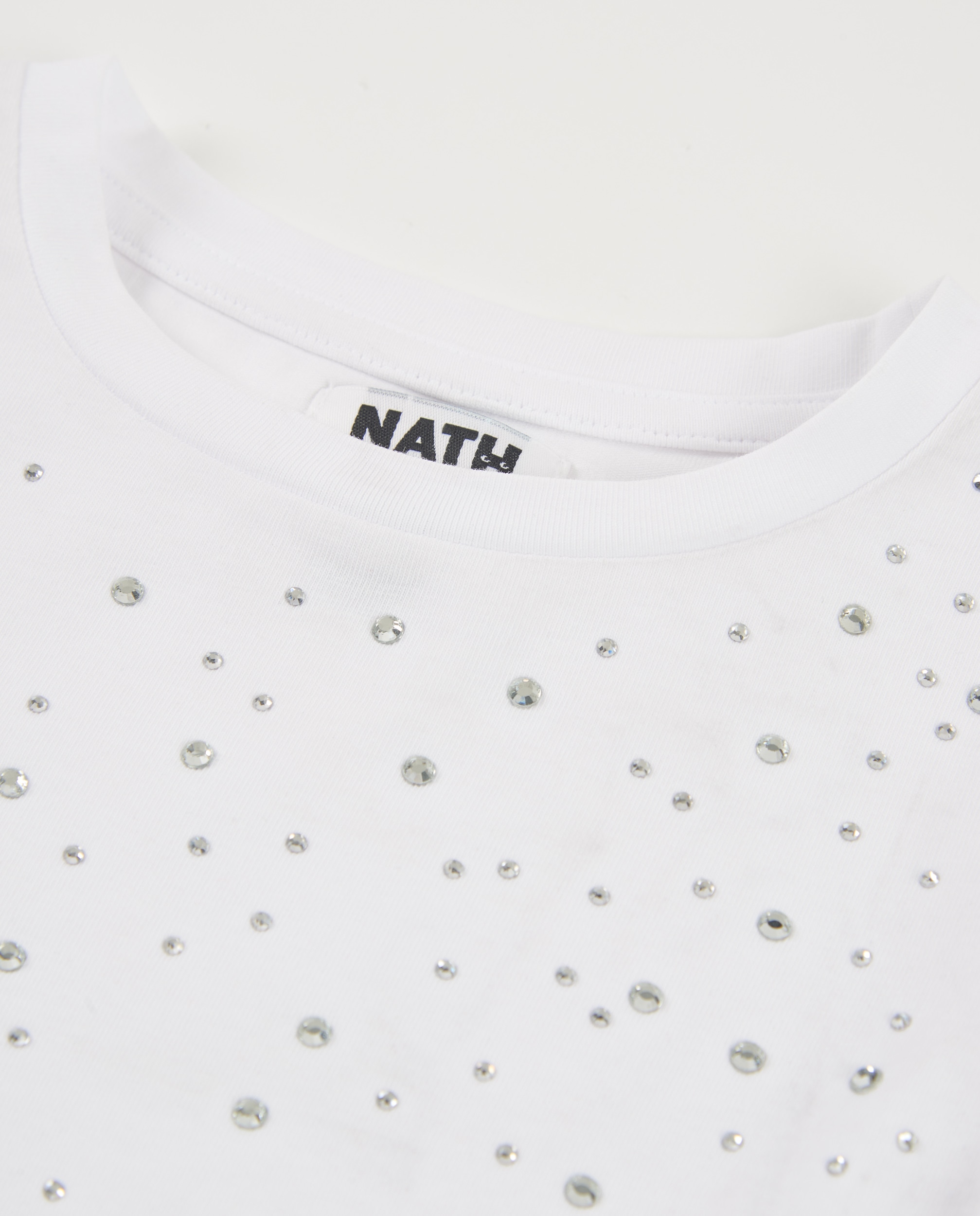 T-shirt Infantil de Malha com Aplicações Brilhantes Tuc tuc Branco-3