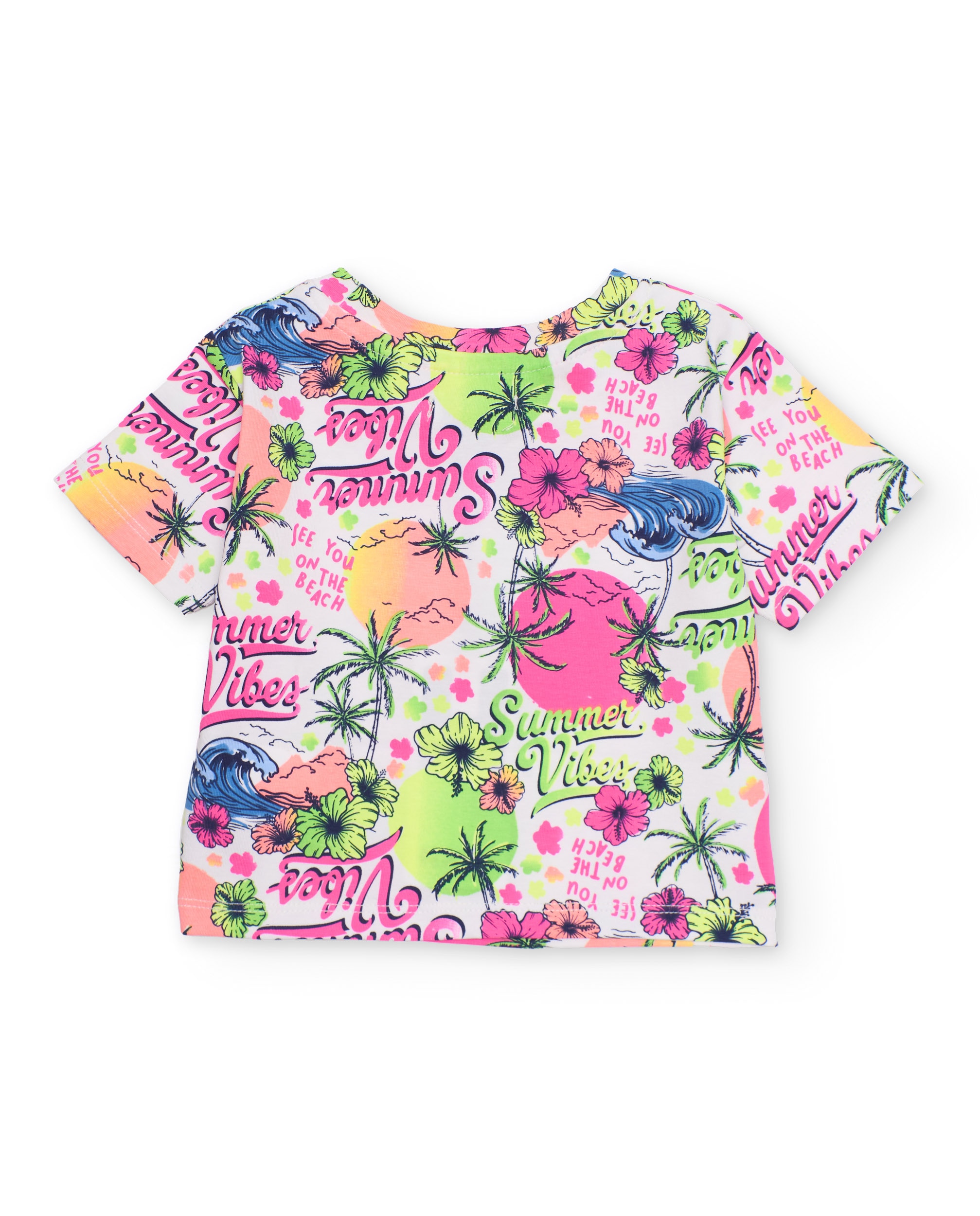 T-shirt Infantil de Malha com Estampado Veraniego Tuc tuc Rosa-3