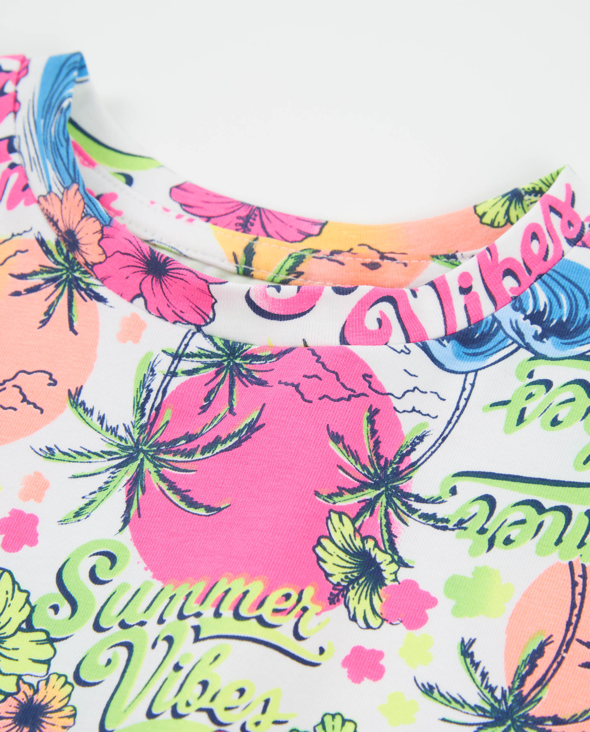 T-shirt Infantil de Malha com Estampado Veraniego Tuc tuc Rosa-4
