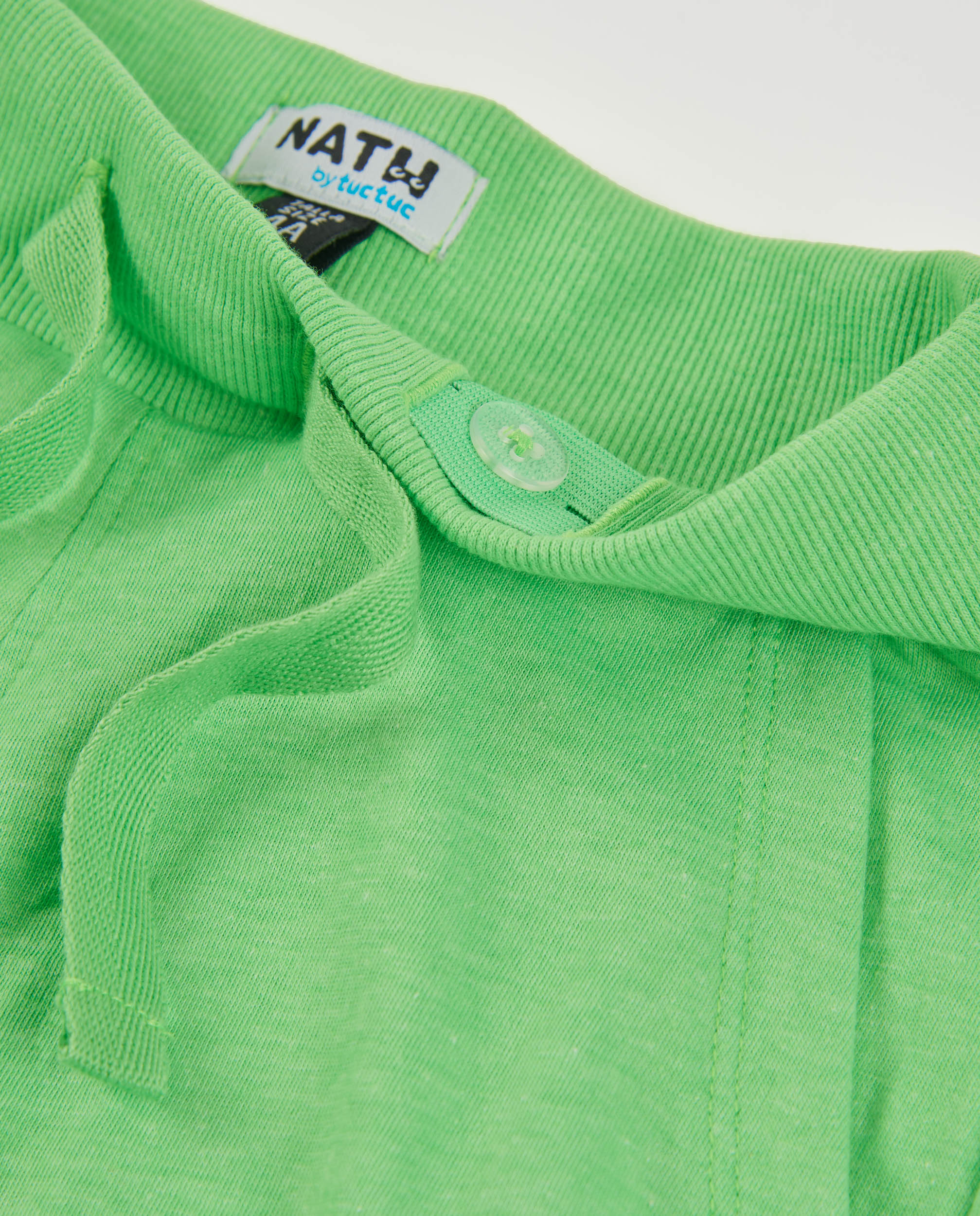 Bermudas Infantil de Malha com Cintura de Canelado Tuc tuc Verde-3