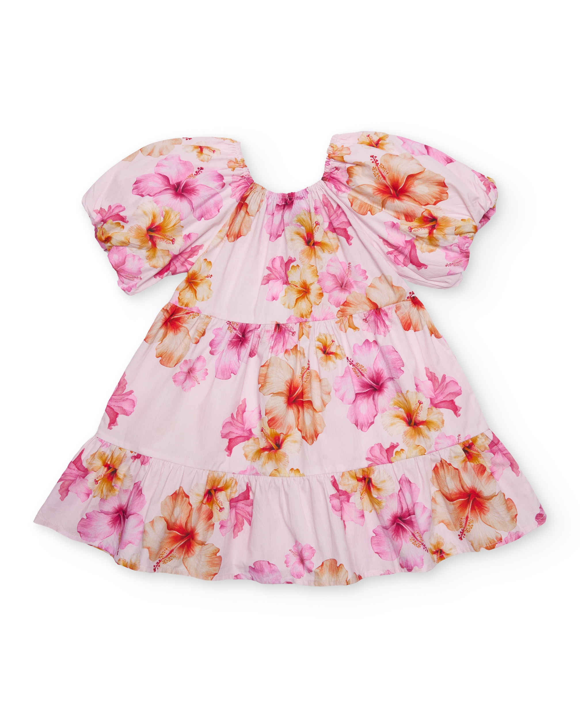 Vestido Infantil de Plana com Estilo Romântico Rosa-2