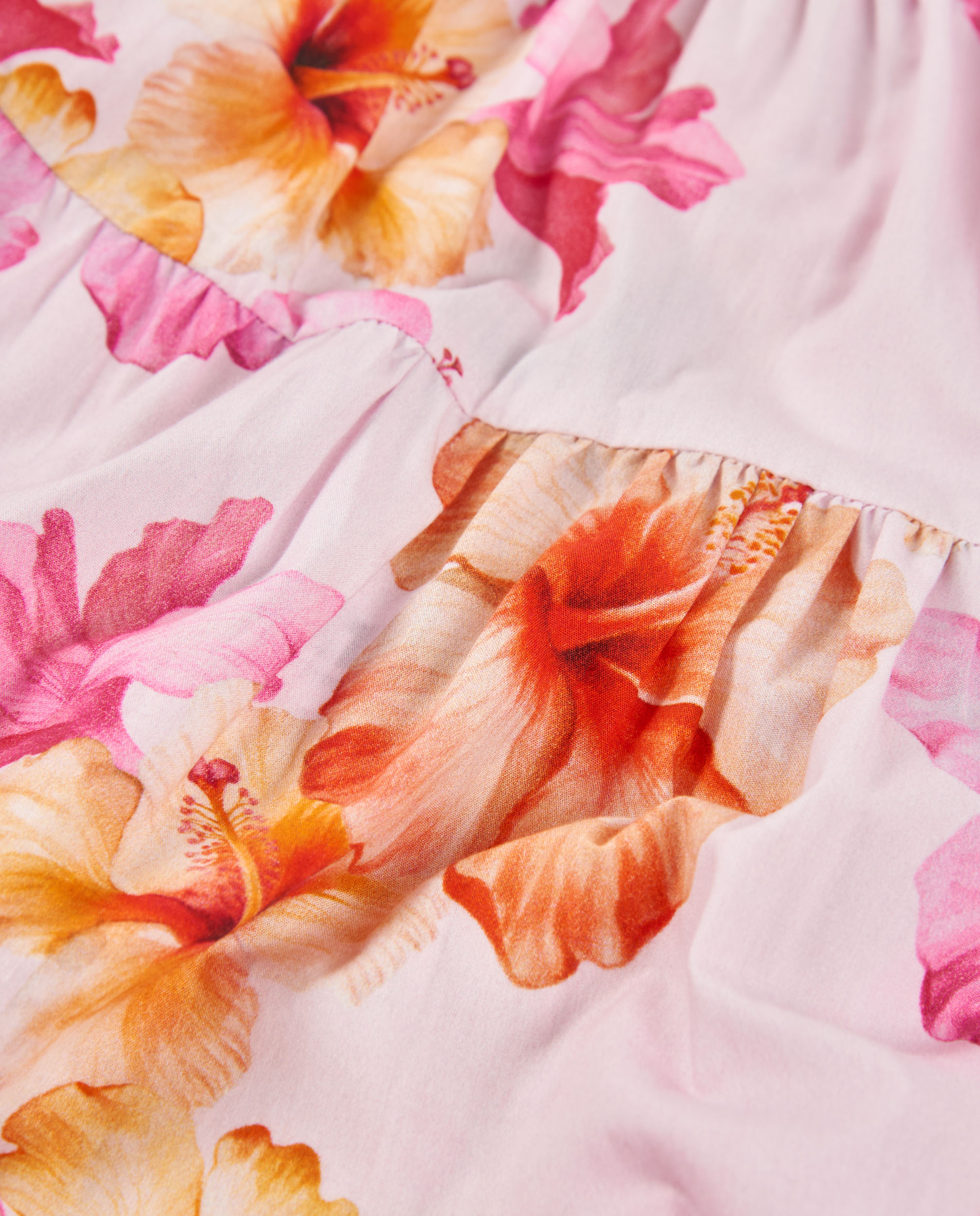 Vestido Infantil de Plana com Estilo Romântico Rosa-3