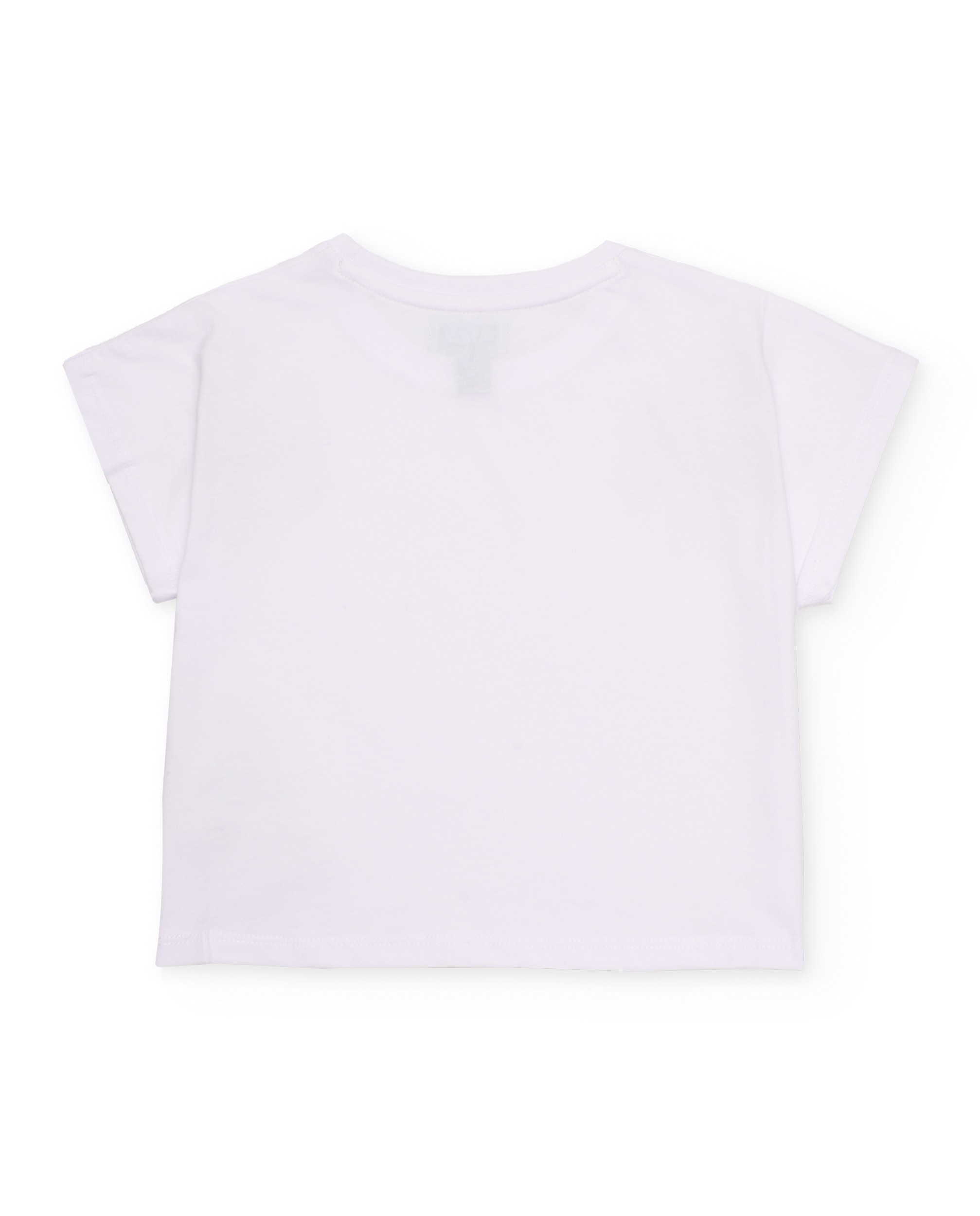 T-shirt Infantil de Malha com Flores Decorativas Tuc tuc Branco-3