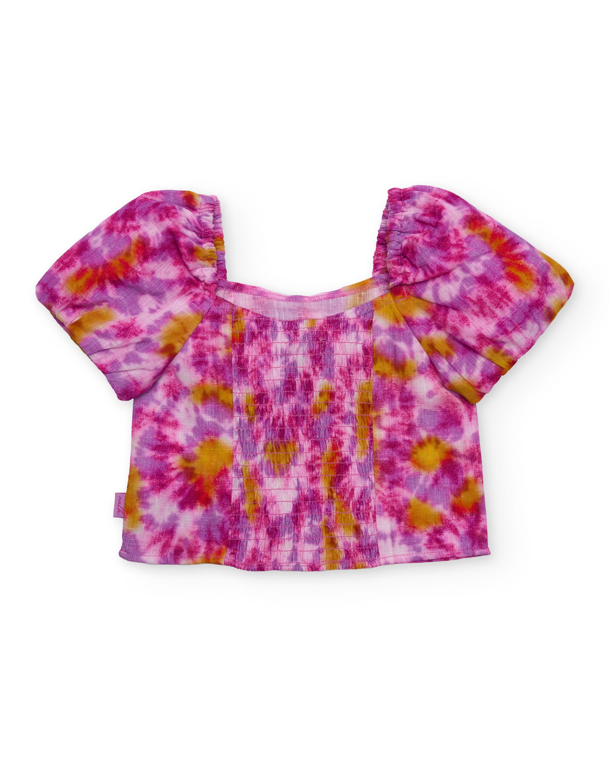 Blusa de Plana com Design Tie-dye Tuc tuc Fúcsia-2