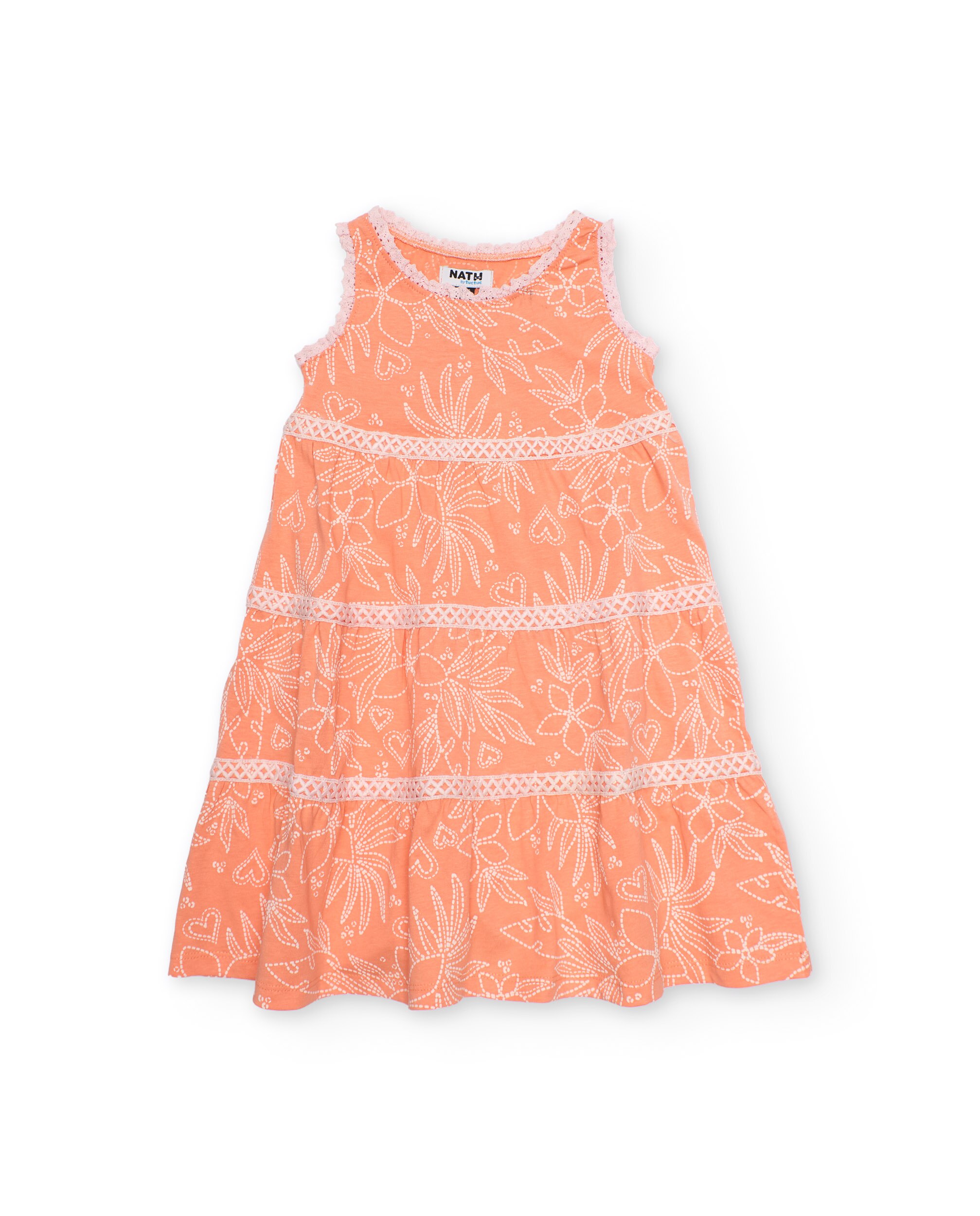 Imagem 0 de Vestido Infantil de Malha com Franjas Decorativas