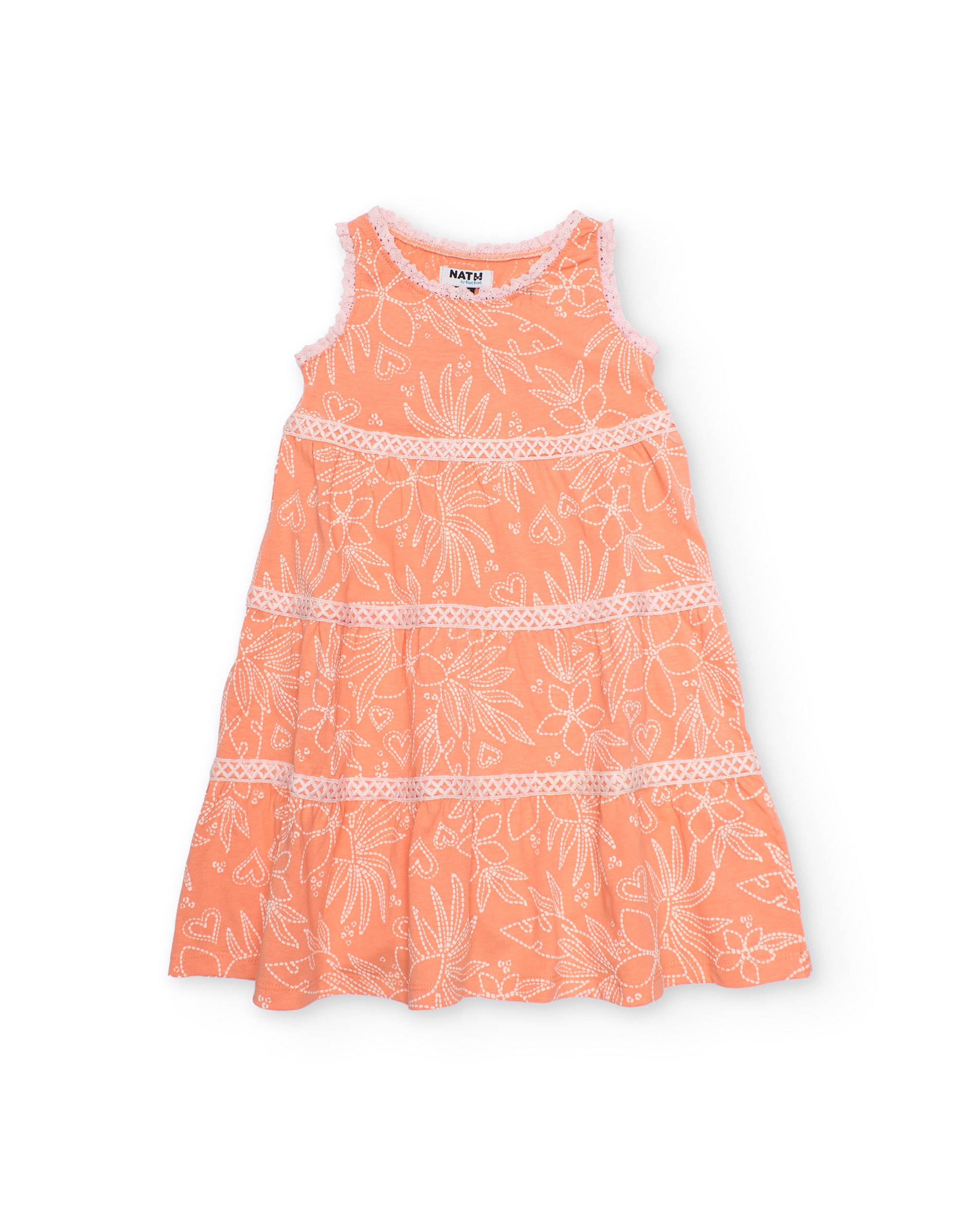Imagem 0 de Vestido Infantil de Malha com Franjas Decorativas