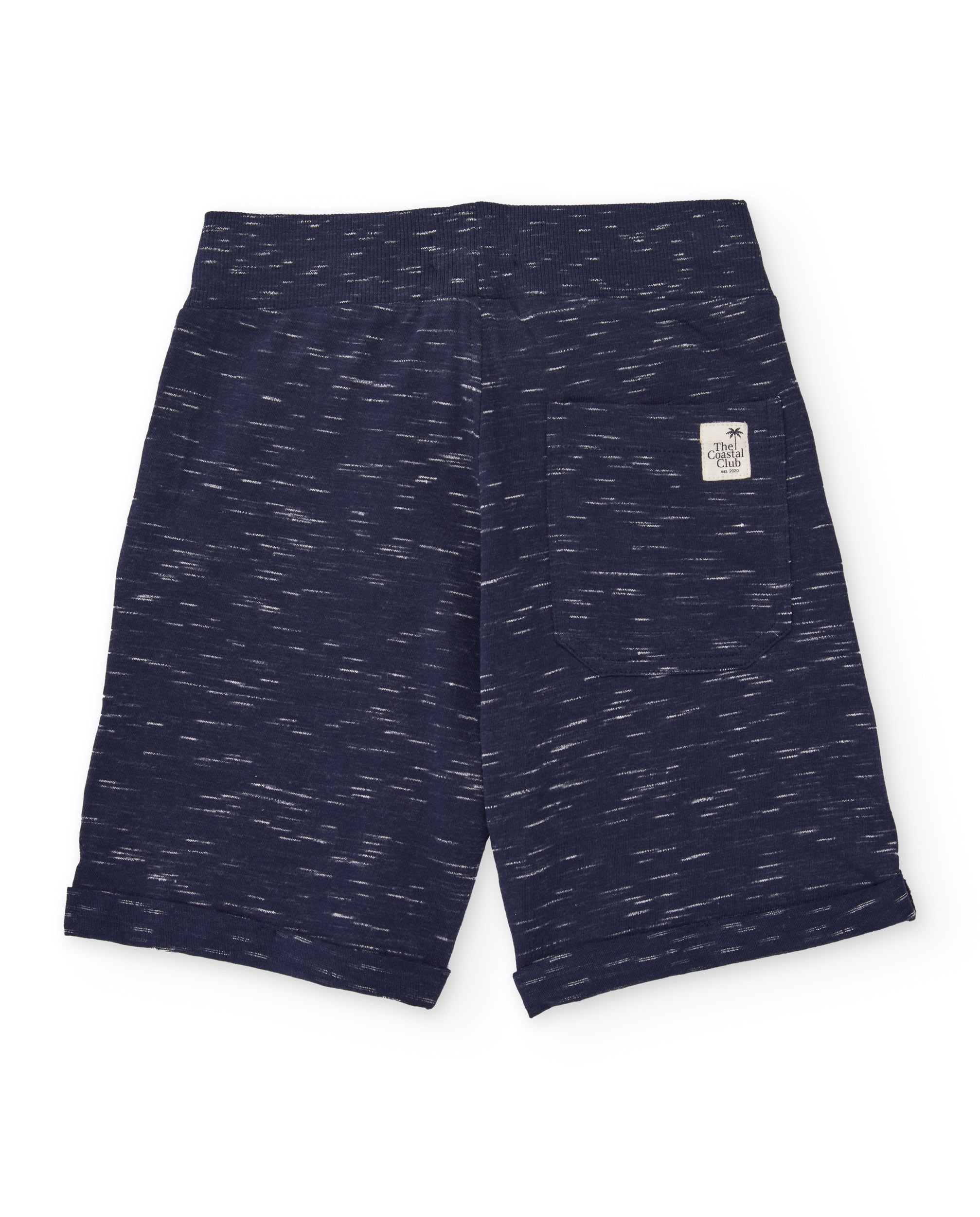 Bermudas Infantil de Malha com Bainha Dobrada Azul-marinho-2