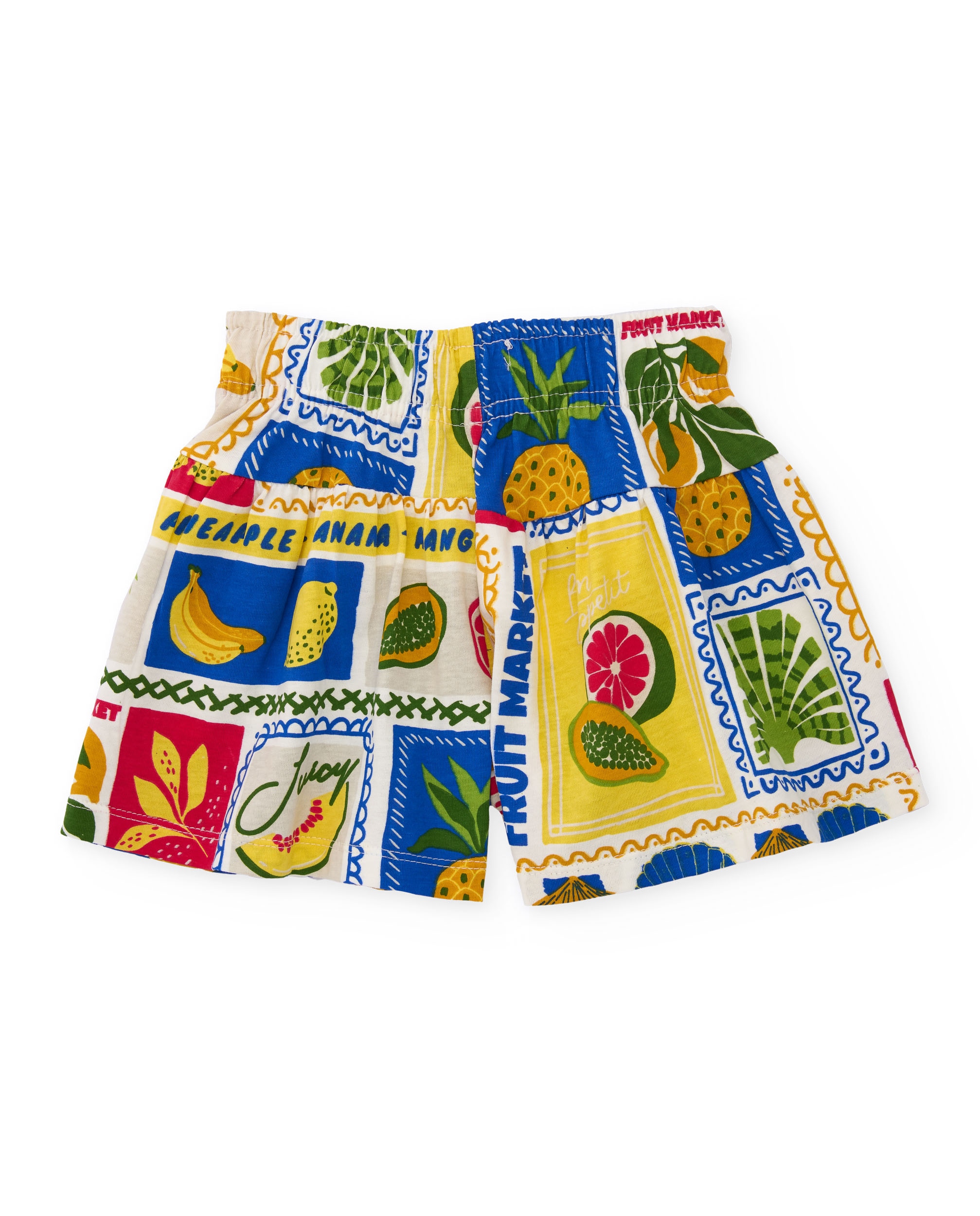 Calções de Malha com Inspiração Frutal Bege-2