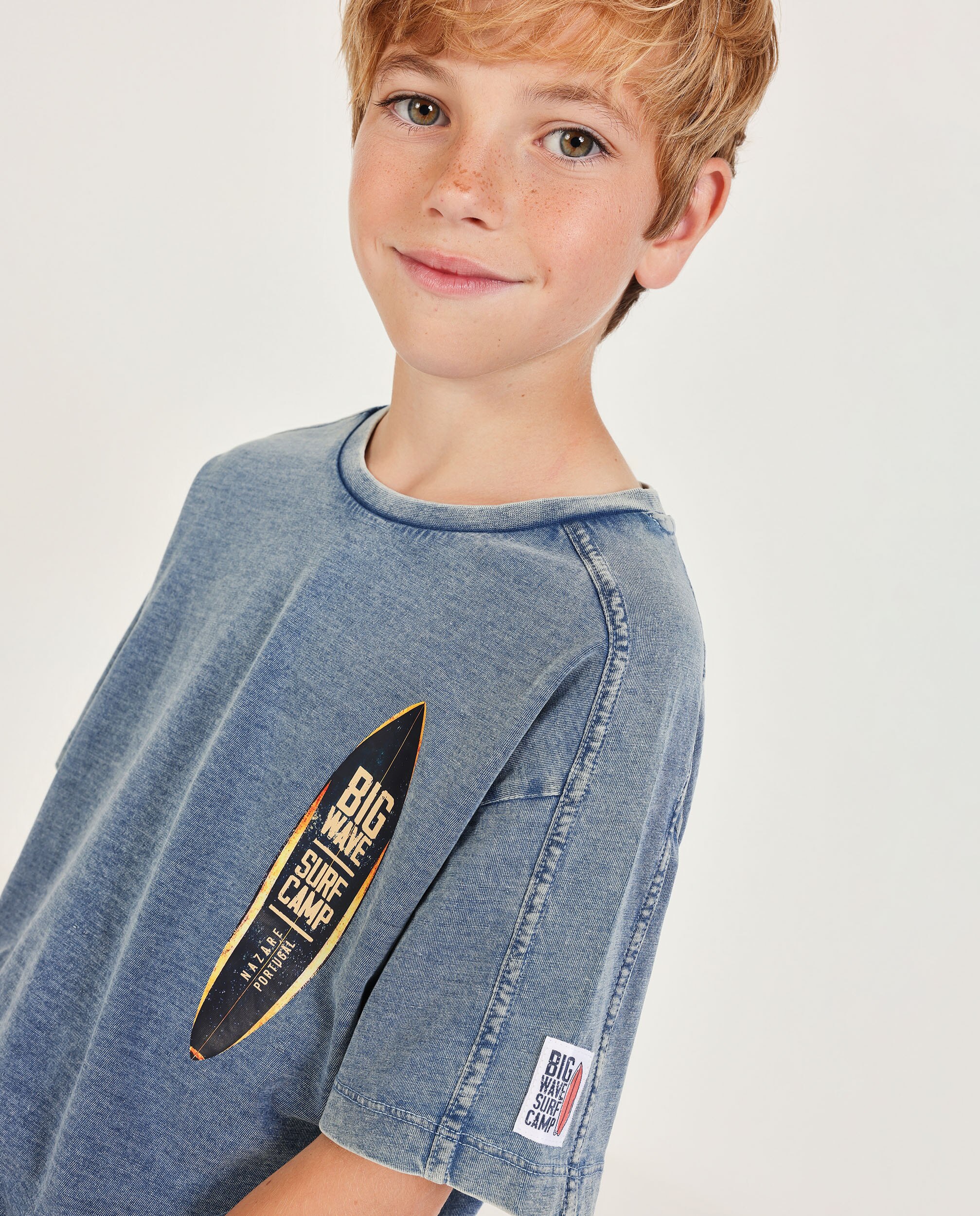 Imagem 0 de T-shirt Infantil de Malha com Efeito Lavado