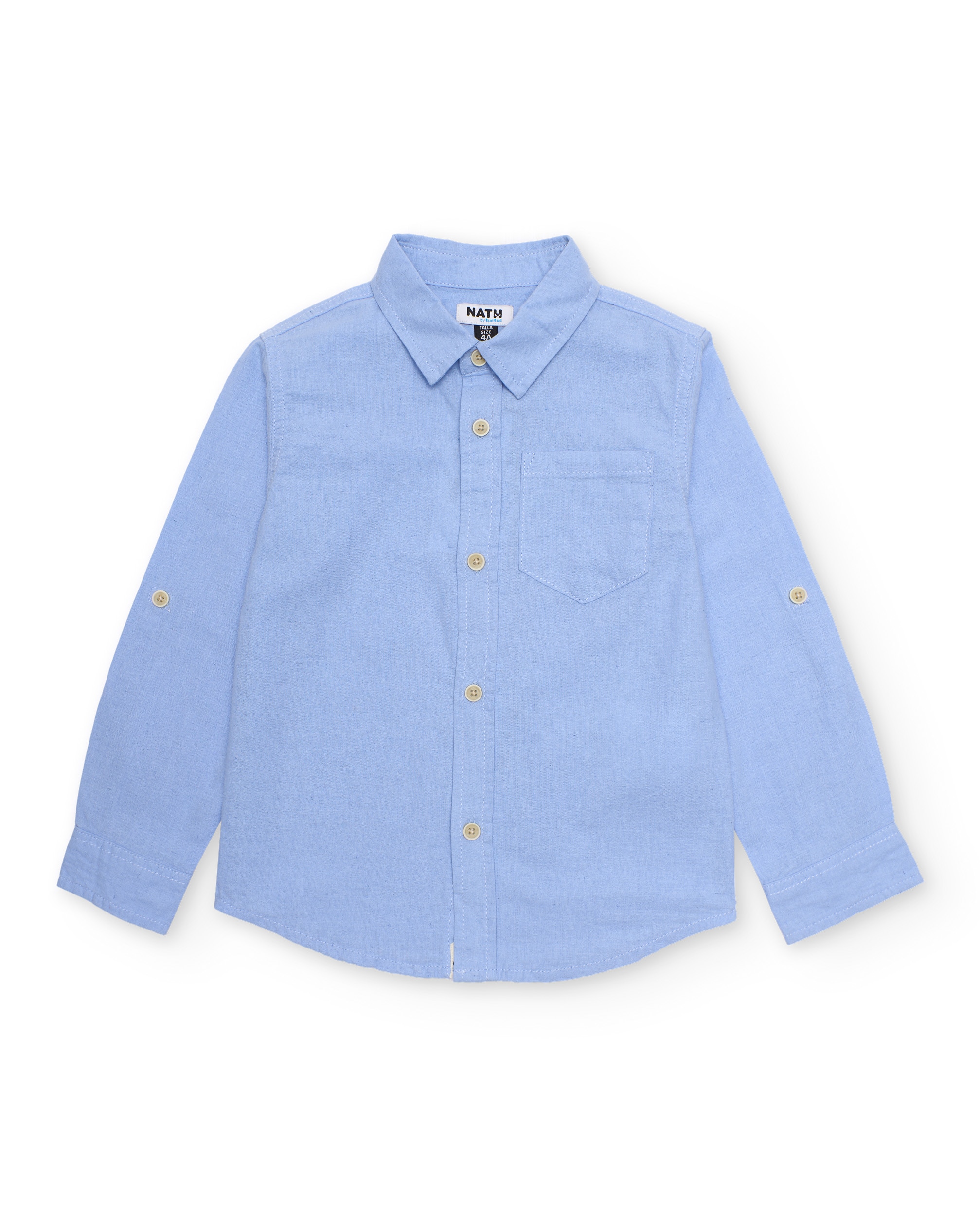 Camisa Infantil de Plana e Mangas com Presilhas Tuc tuc Azul-claro-2