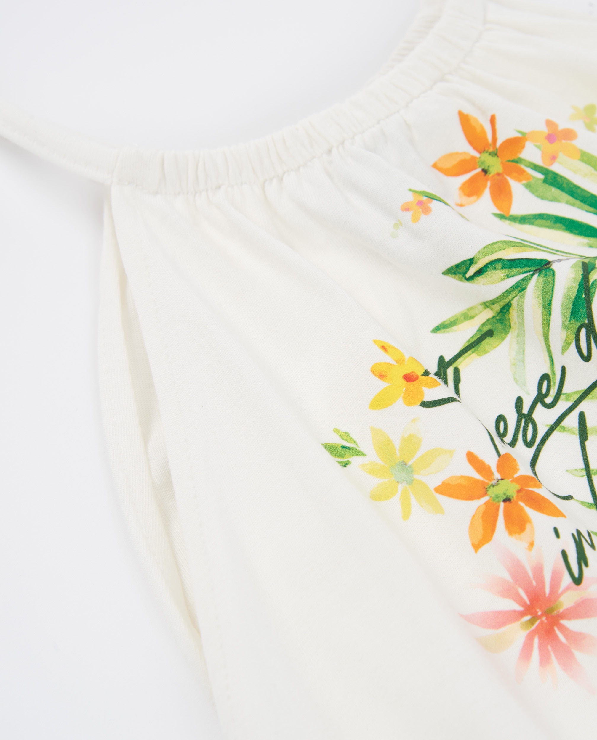 T-shirt Infantil de Malha com Decote Halter Tuc tuc Branco-3