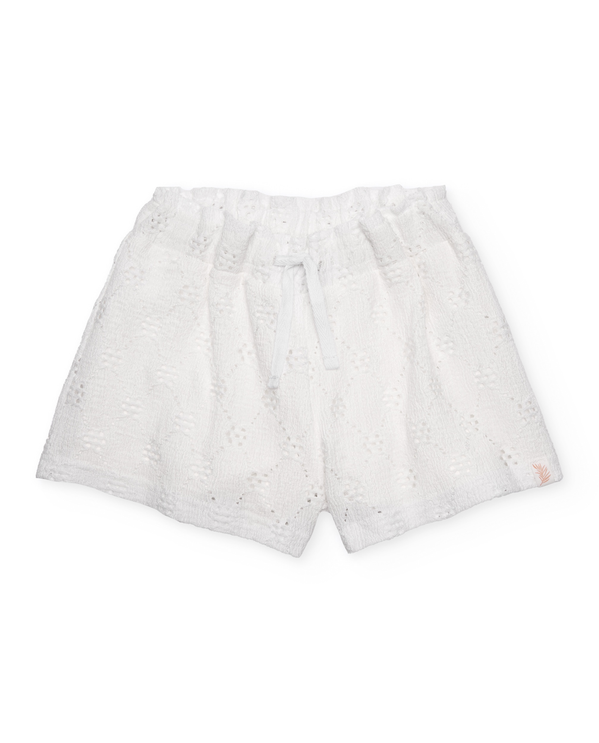 Short Infantil de Malha e Tecido Bordado Tuc tuc Branco-2