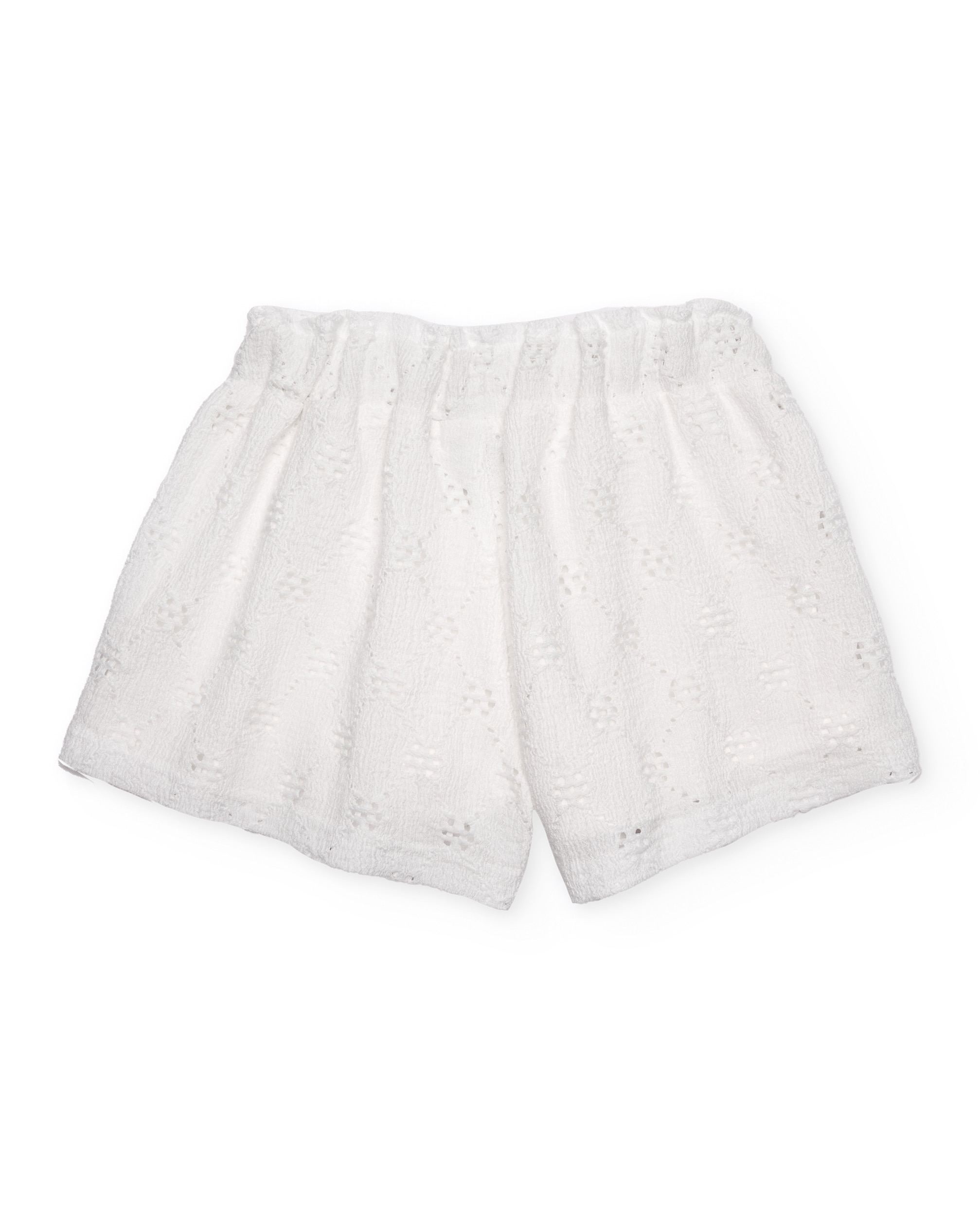 Short Infantil de Malha e Tecido Bordado Tuc tuc Branco-3