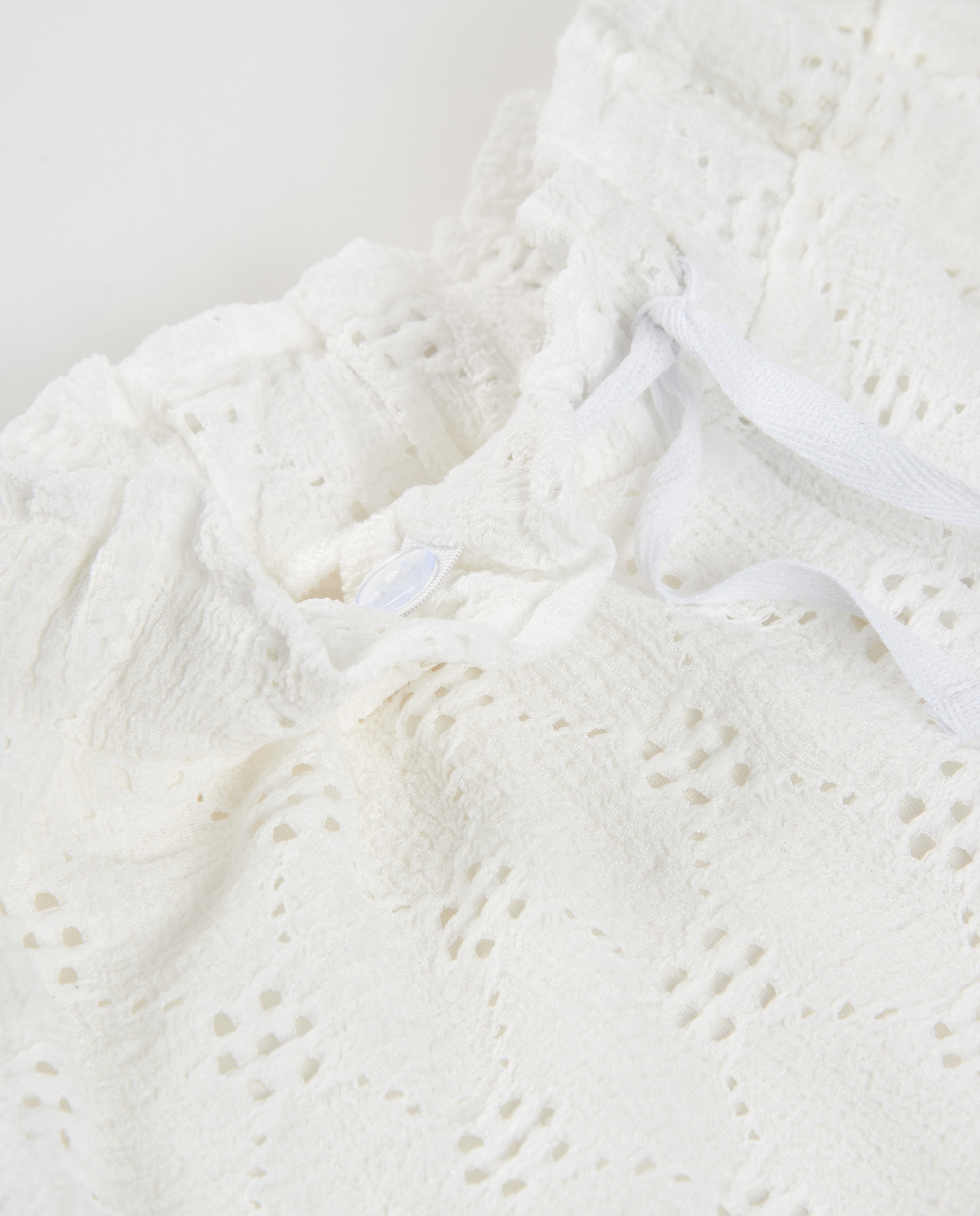 Short Infantil de Malha e Tecido Bordado Tuc tuc Branco-4