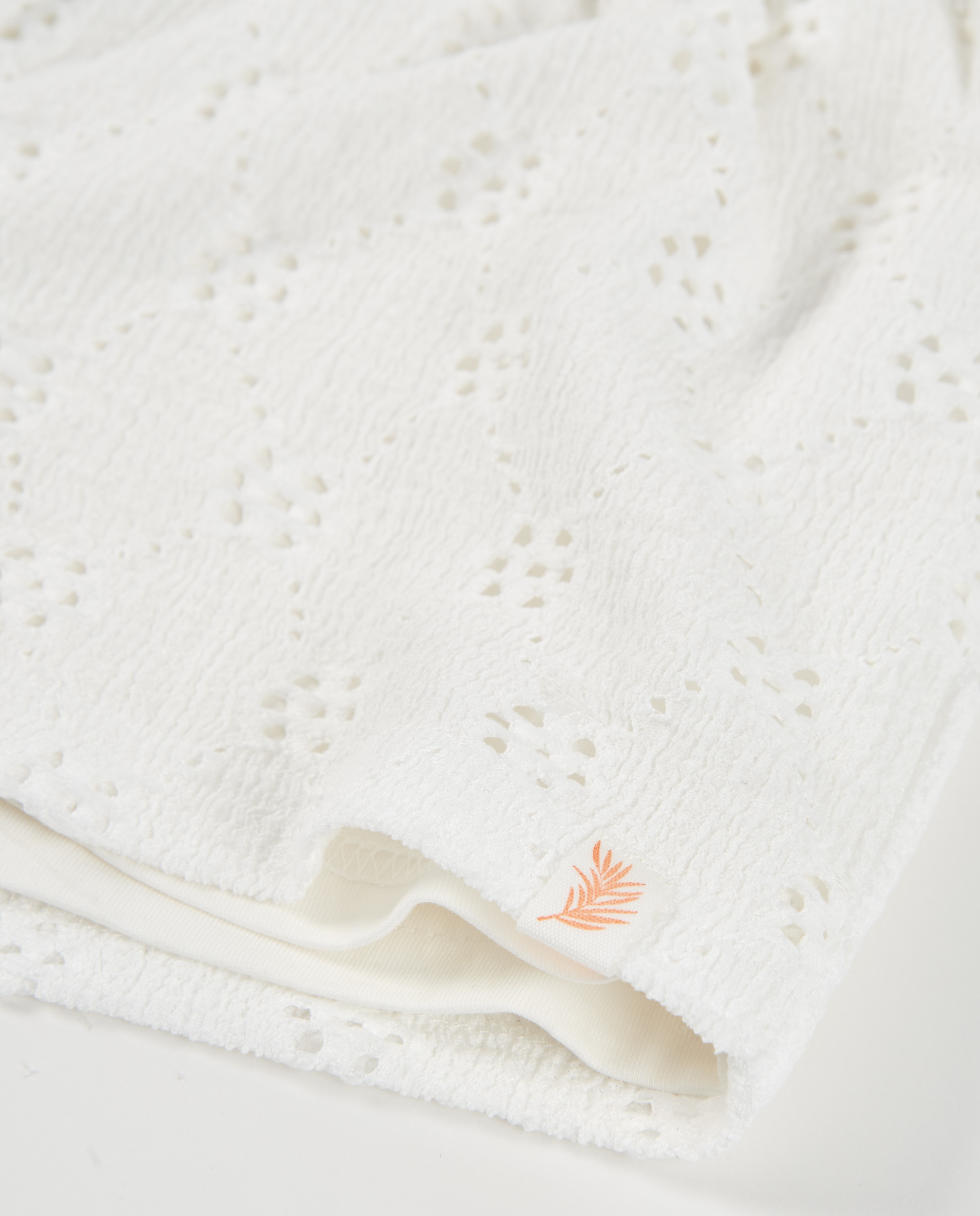 Short Infantil de Malha e Tecido Bordado Tuc tuc Branco-5