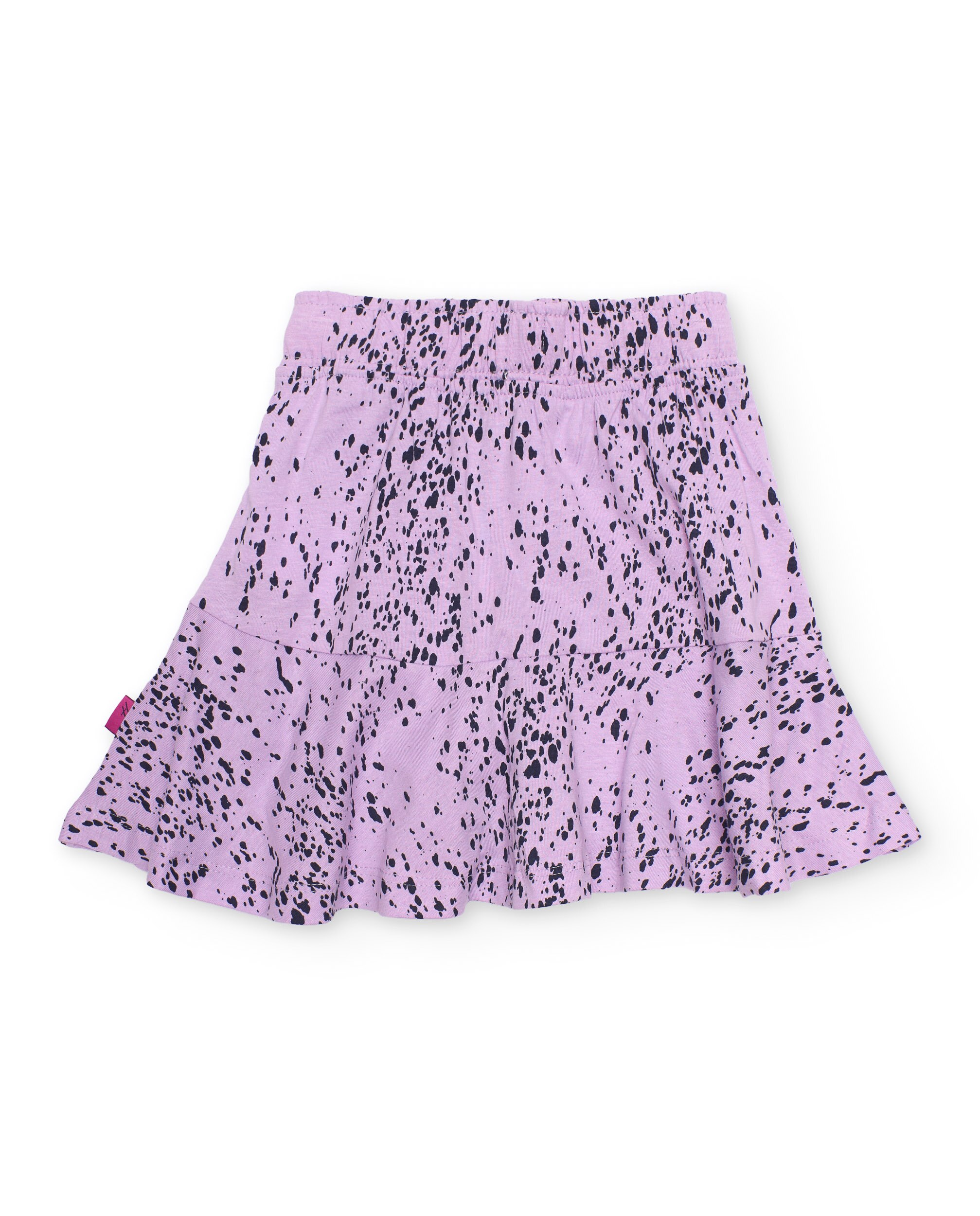 Saia Infantil de Malha com Folho na Bainha Lilás-2