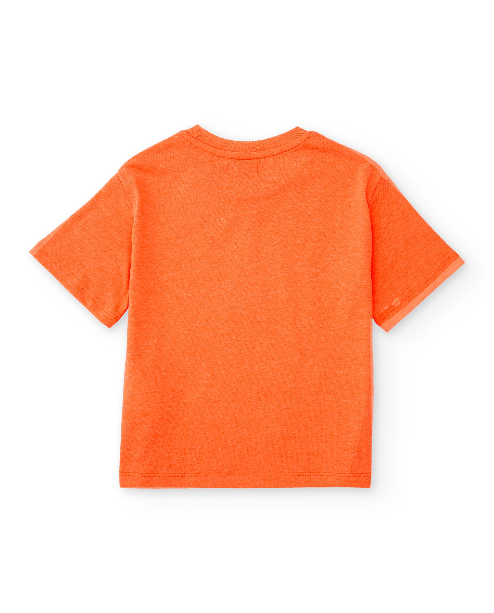 T-shirt Infantil de Malha com Grande Estampado Frontal Tuc tuc Laranja-2