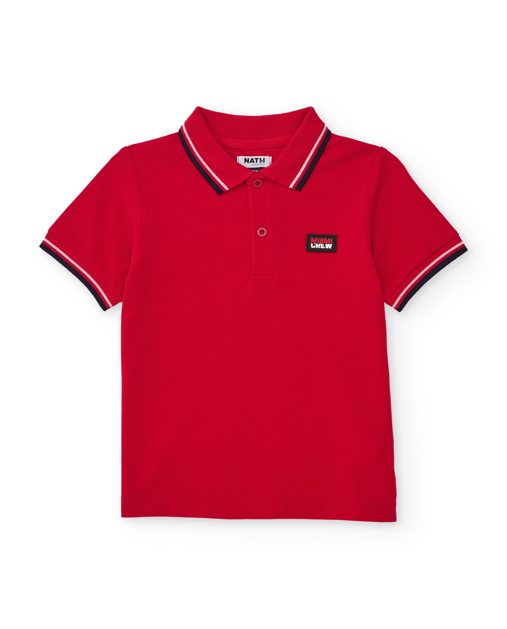 Imagem 0 de Polo Infantil de Malha com Detalhes em Contraste