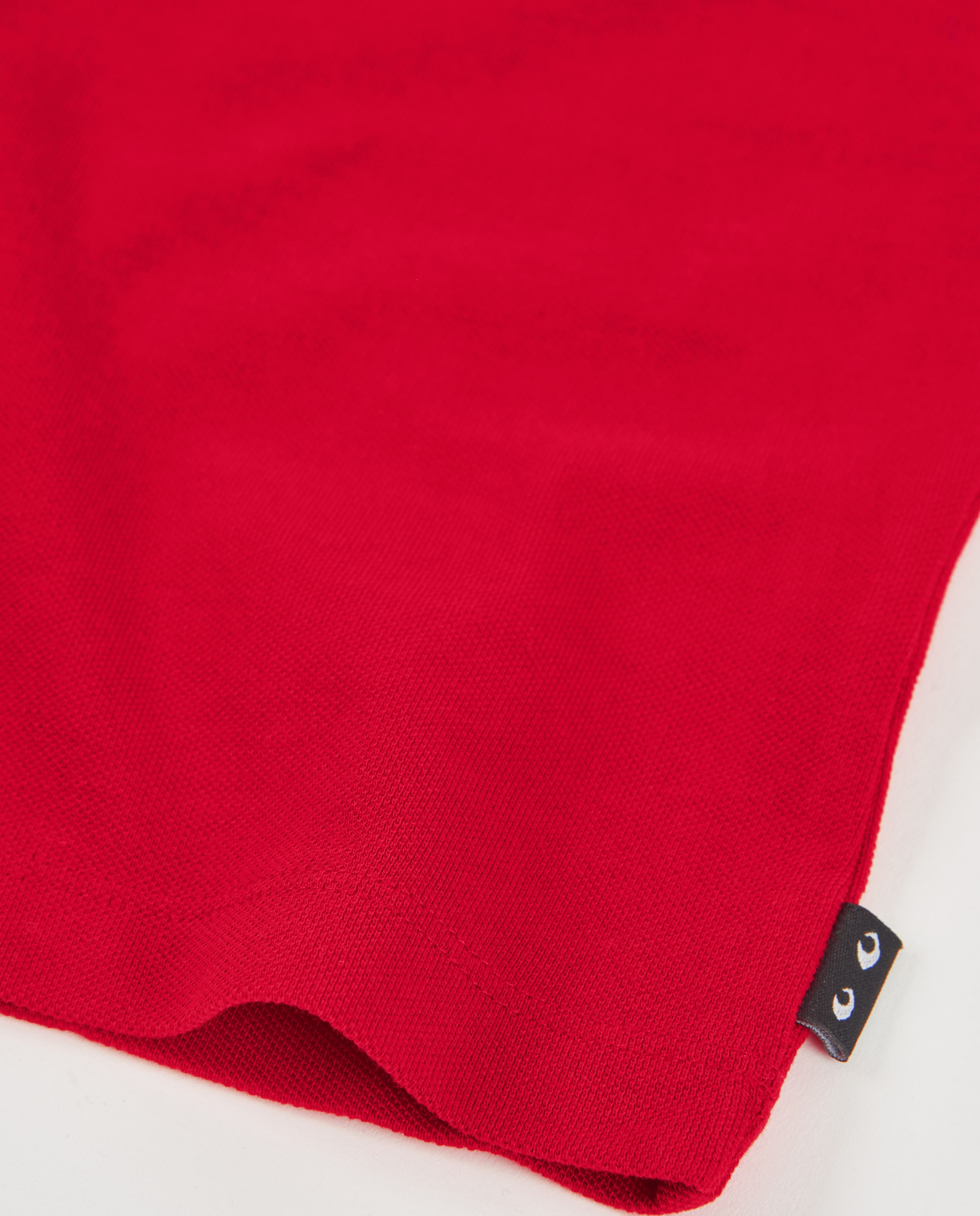 Polo Infantil de Malha com Detalhes em Contraste Vermelho-4