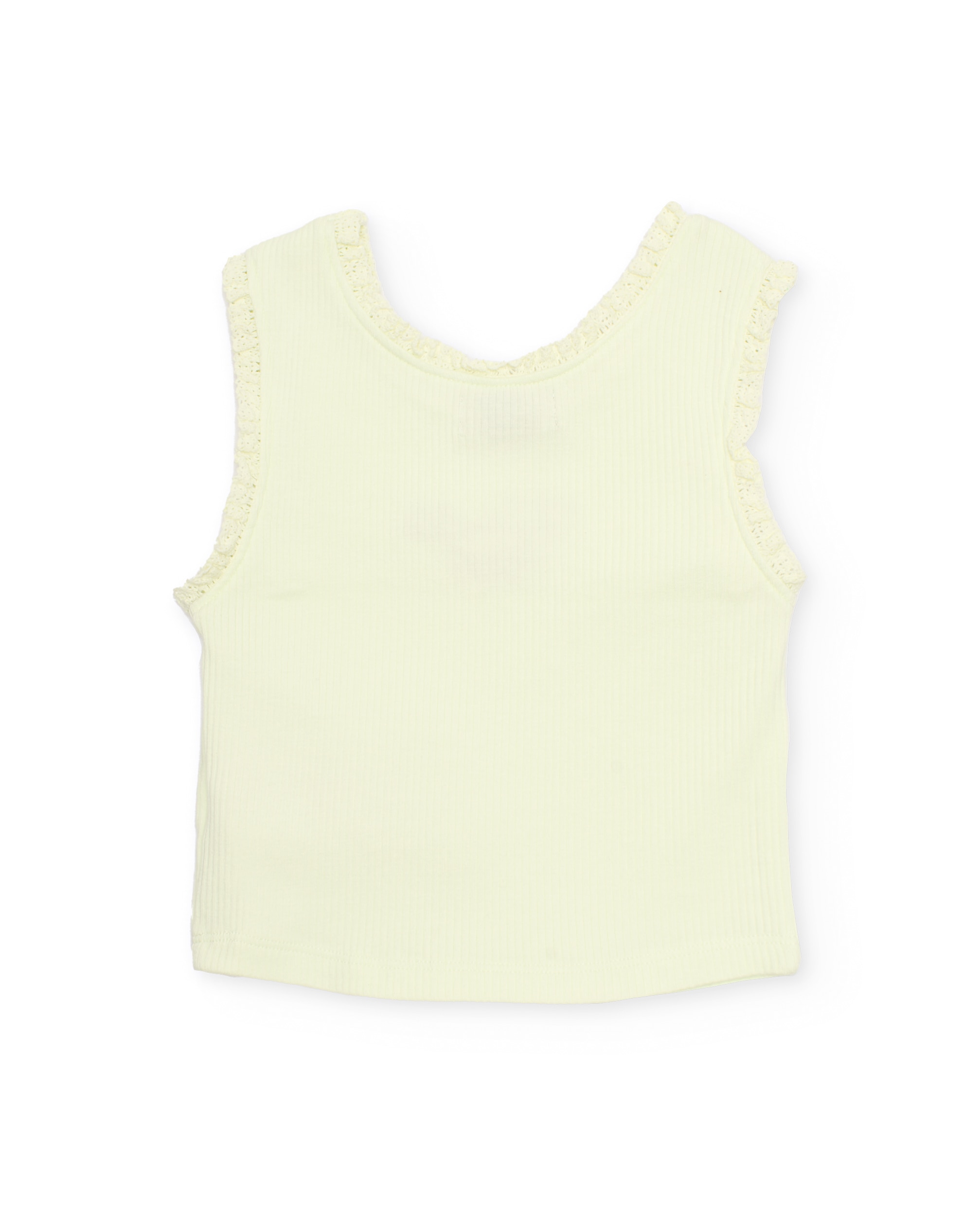 T-shirt Infantil de Malha com Detalhe de Renda Tuc tuc Verde-claro-3