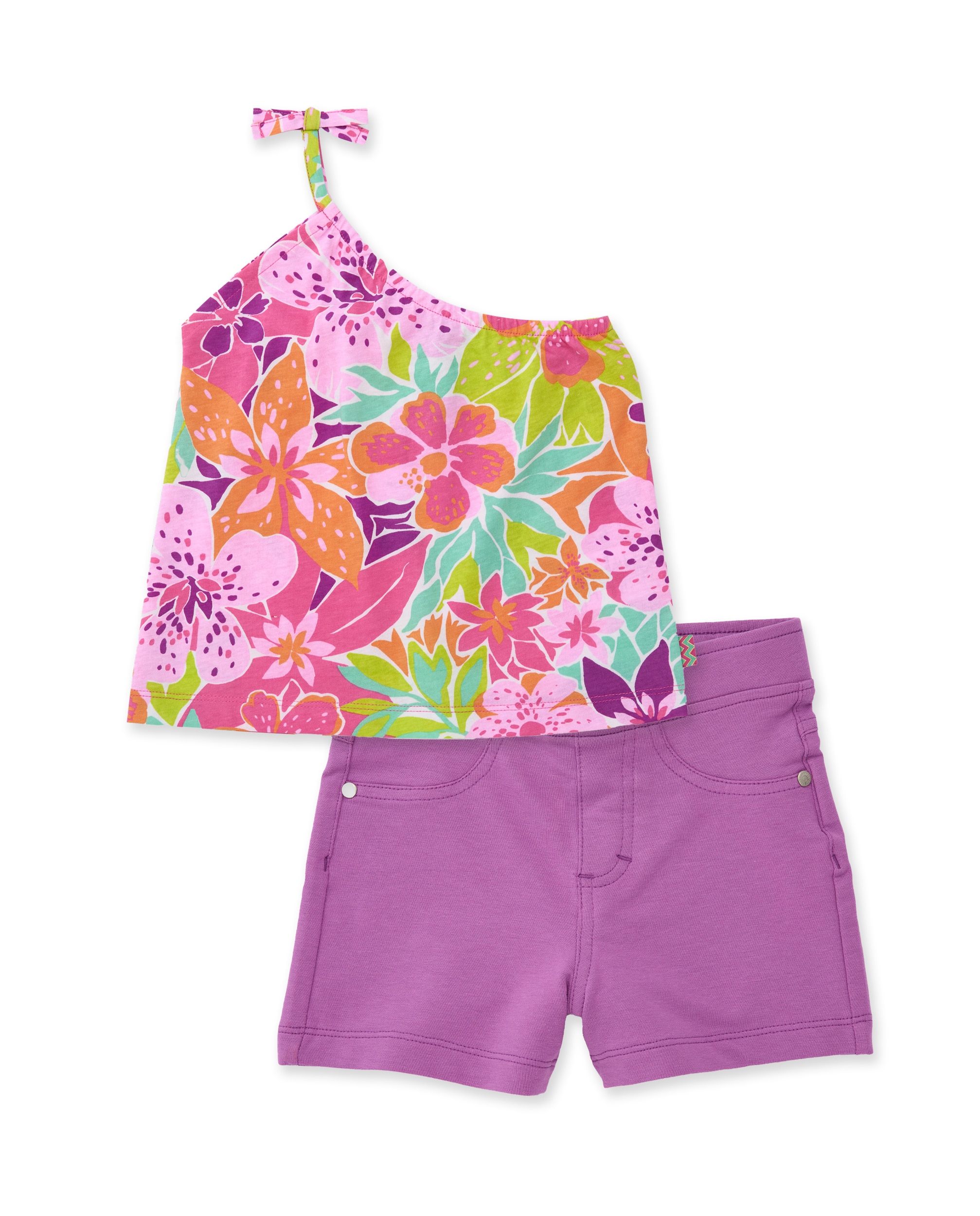Imagem 0 de Conjunto Infantil de Malha com Design Assimétrico