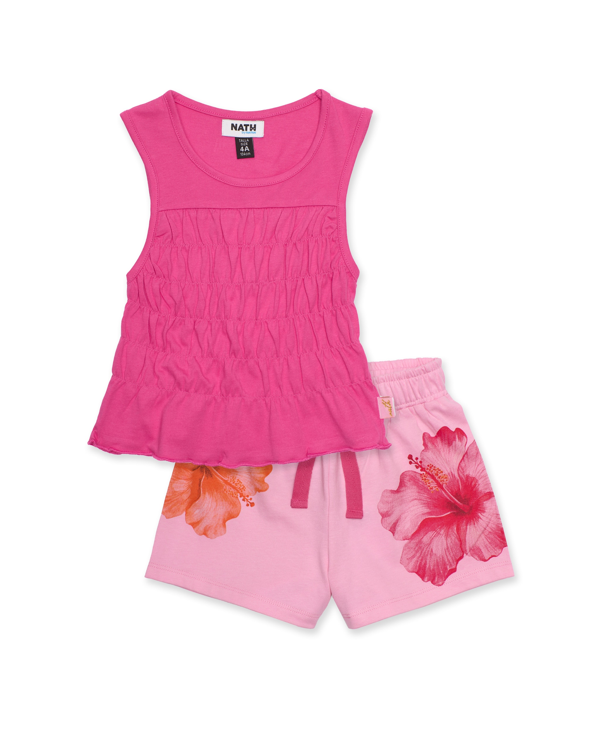 Imagem 0 de Conjunto Infantil de Malha com Franzido Frontal