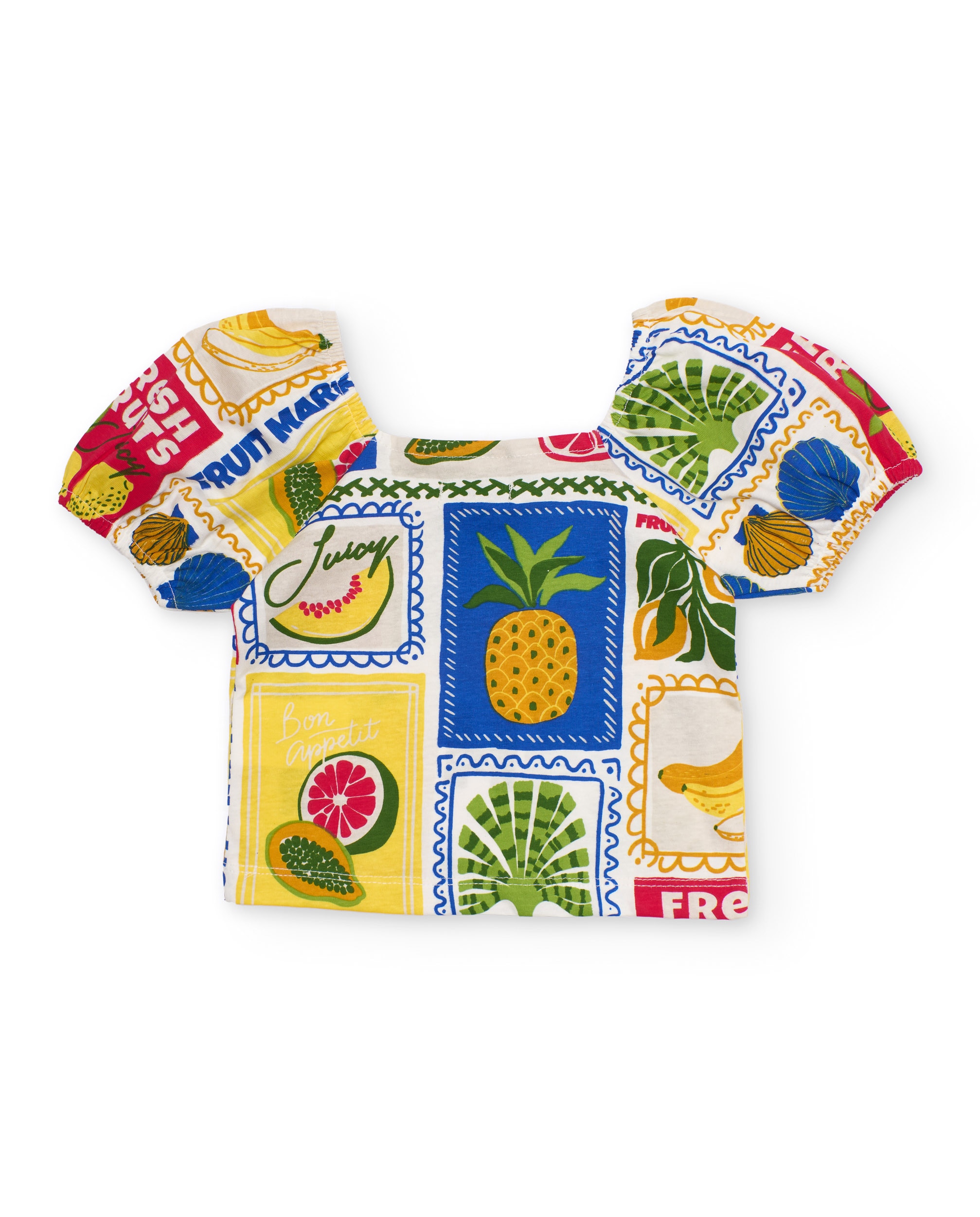 Conjunto Infantil de Malha com Mangas Abalonadas Tuc tuc Bege-4