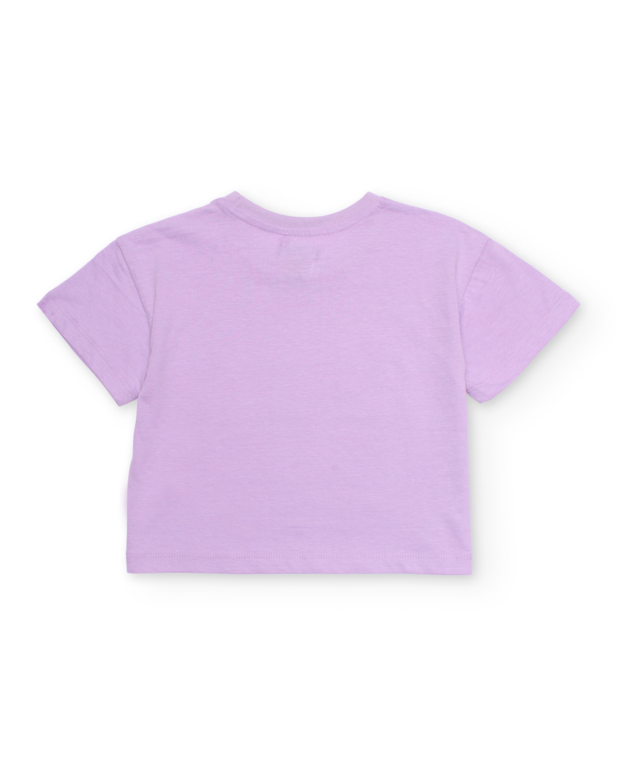 Conjunto Infantil de Malha com Gráfico Tropical Tuc tuc Lilás-4