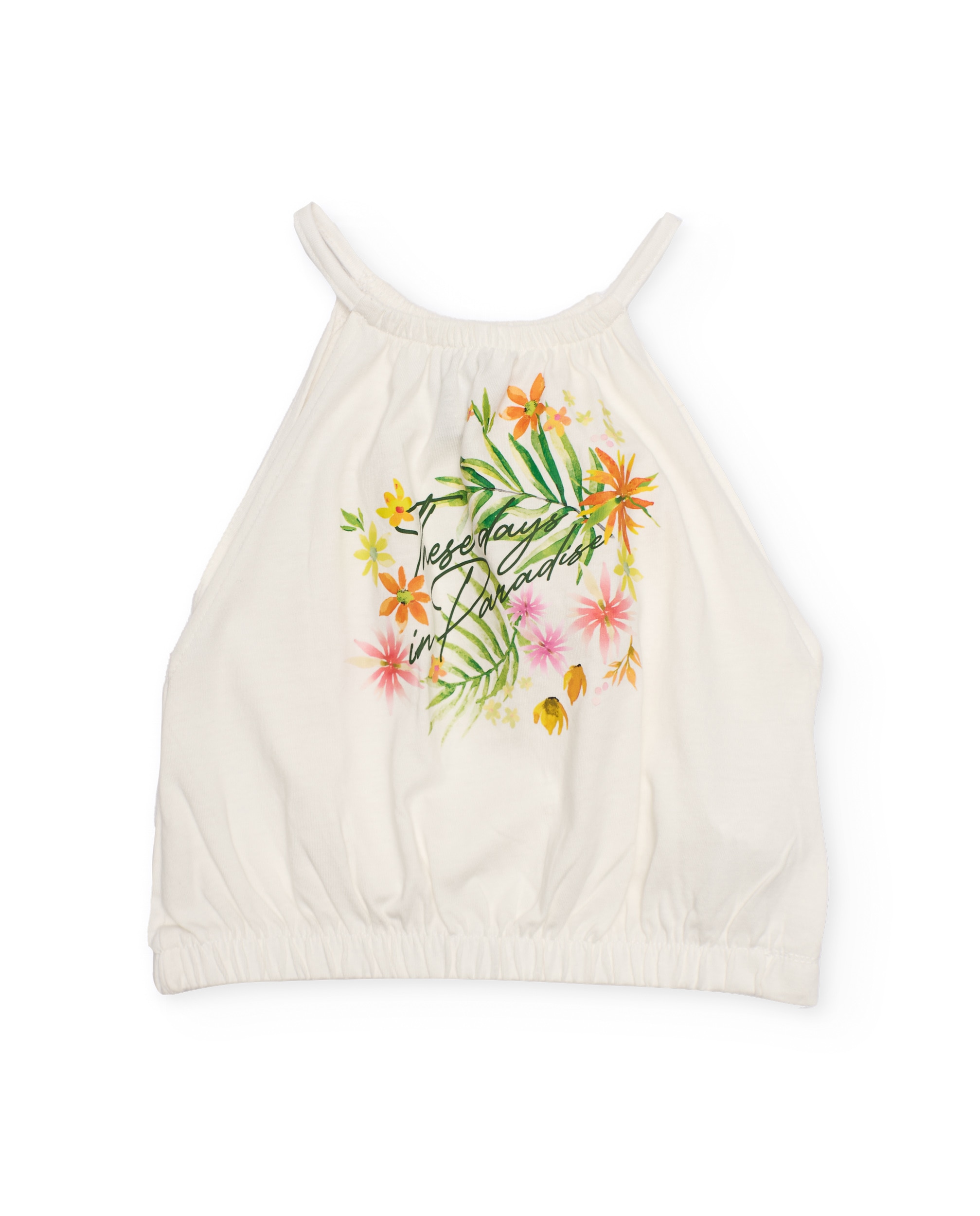 Conjunto Infantil de Malha com Estampado Tropical Tuc tuc Branco-2