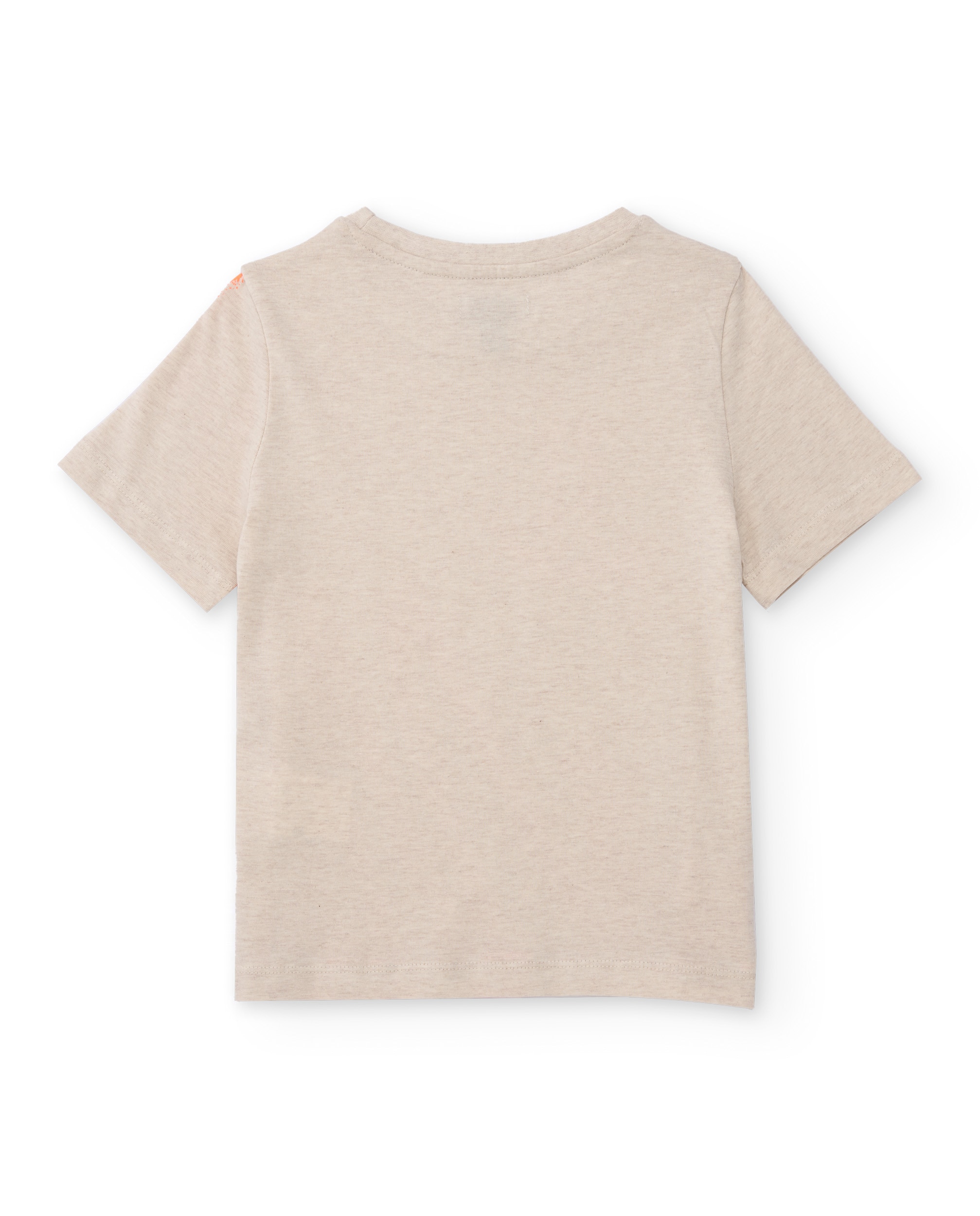 Conjunto Infantil de Malha com Estampado Artístico Bege-4