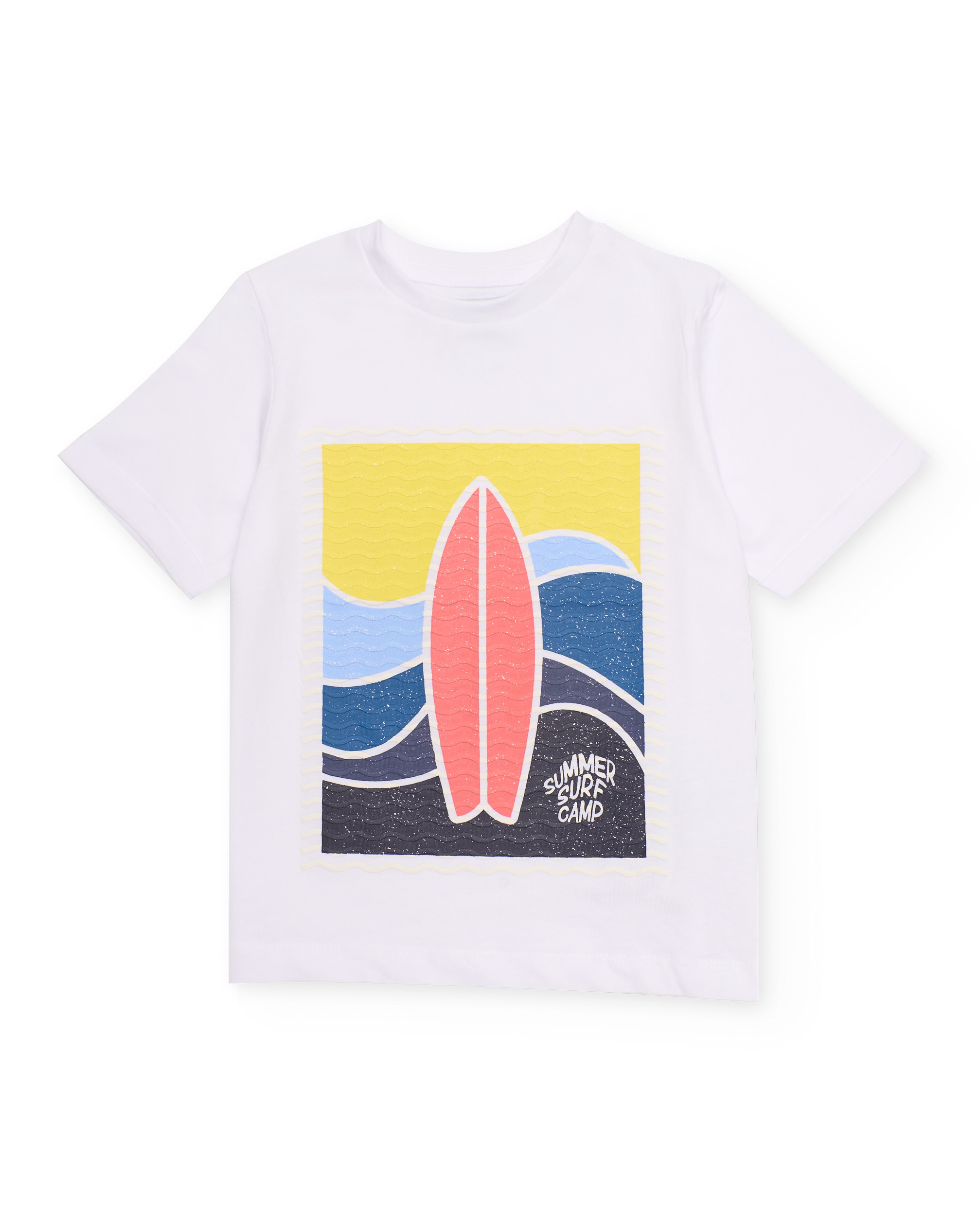 Conjunto Infantil de Malha com Design Surf Branco-2