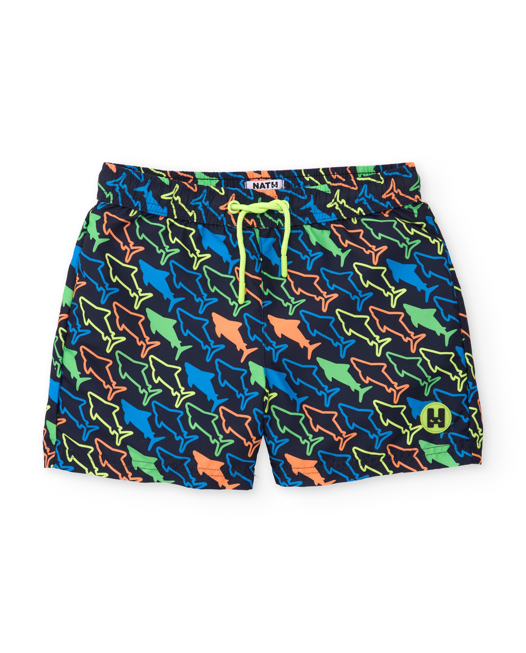 Imagem 0 de Fato de Banho Infantil de Plana com Estampado de Tubarões