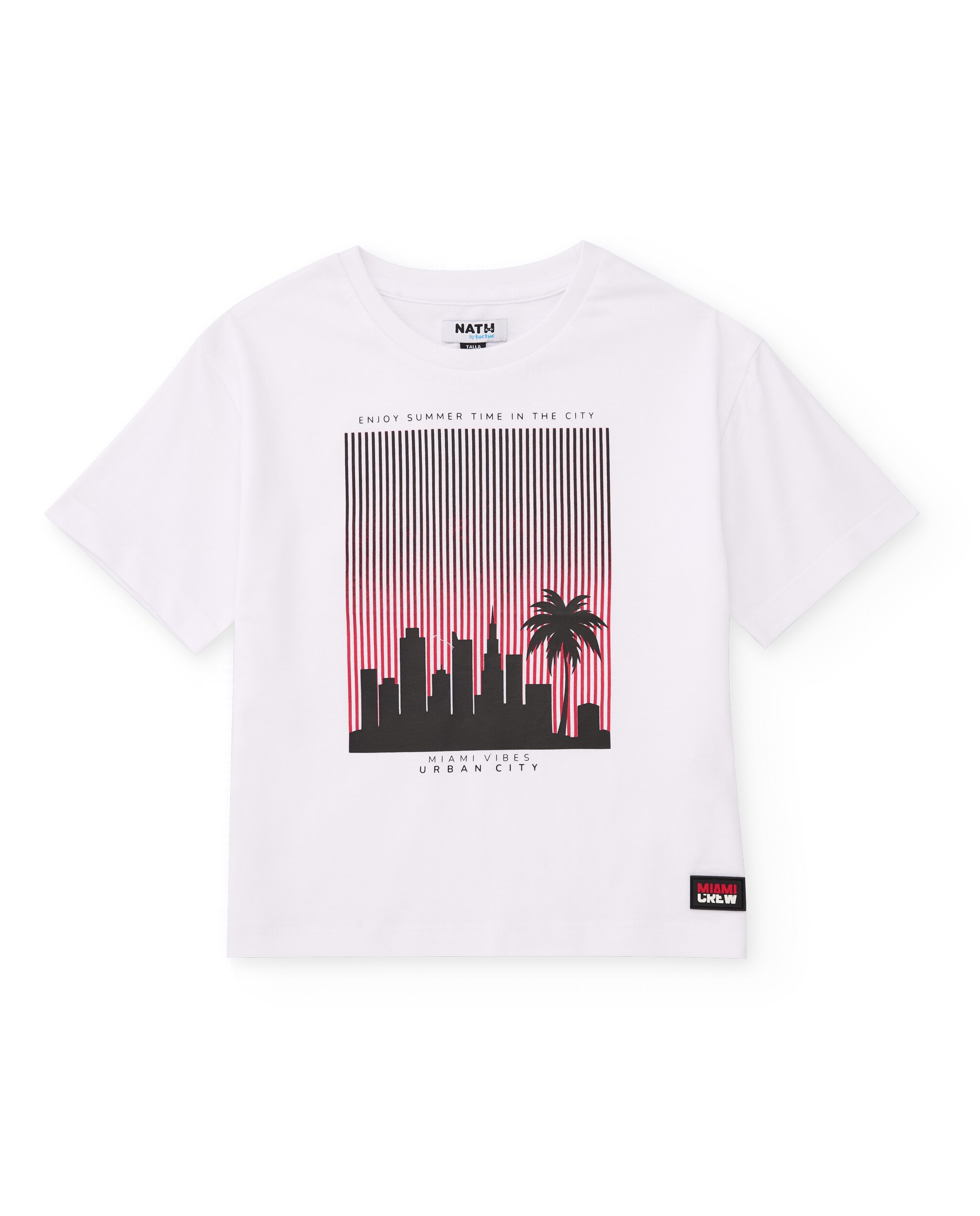 T-shirt Infantil de Malha e Estampado com Contraste Tuc tuc Branco-2