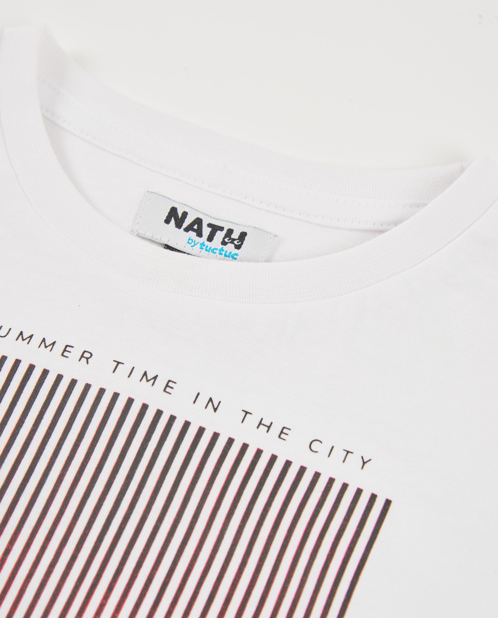 T-shirt Infantil de Malha e Estampado com Contraste Tuc tuc Branco-4