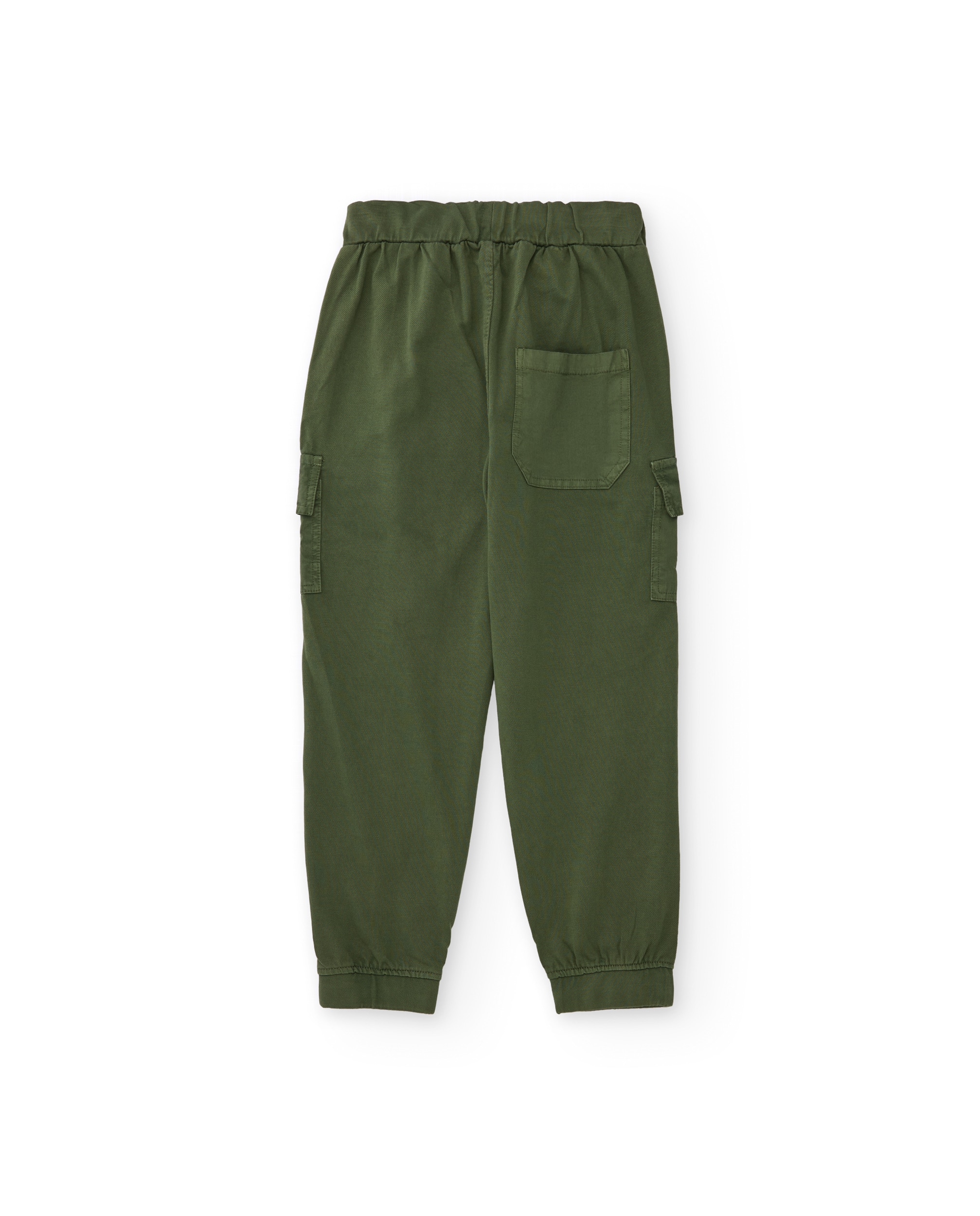 Calças Infantil de Malha com Bolsos Cargo Tuc tuc Verde-militar-2