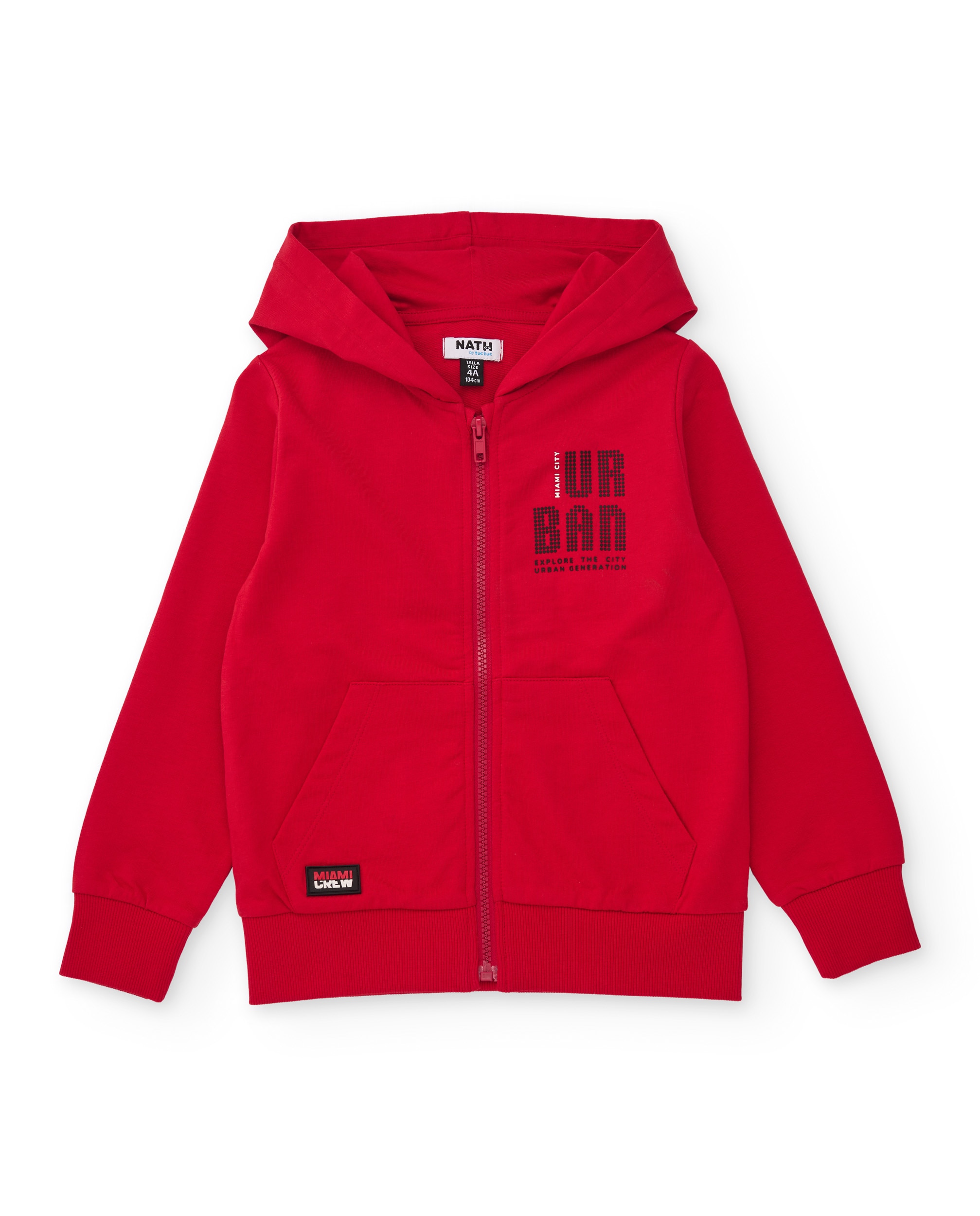Sweat Infantil de Malha com Capuz Tuc tuc Vermelho-2