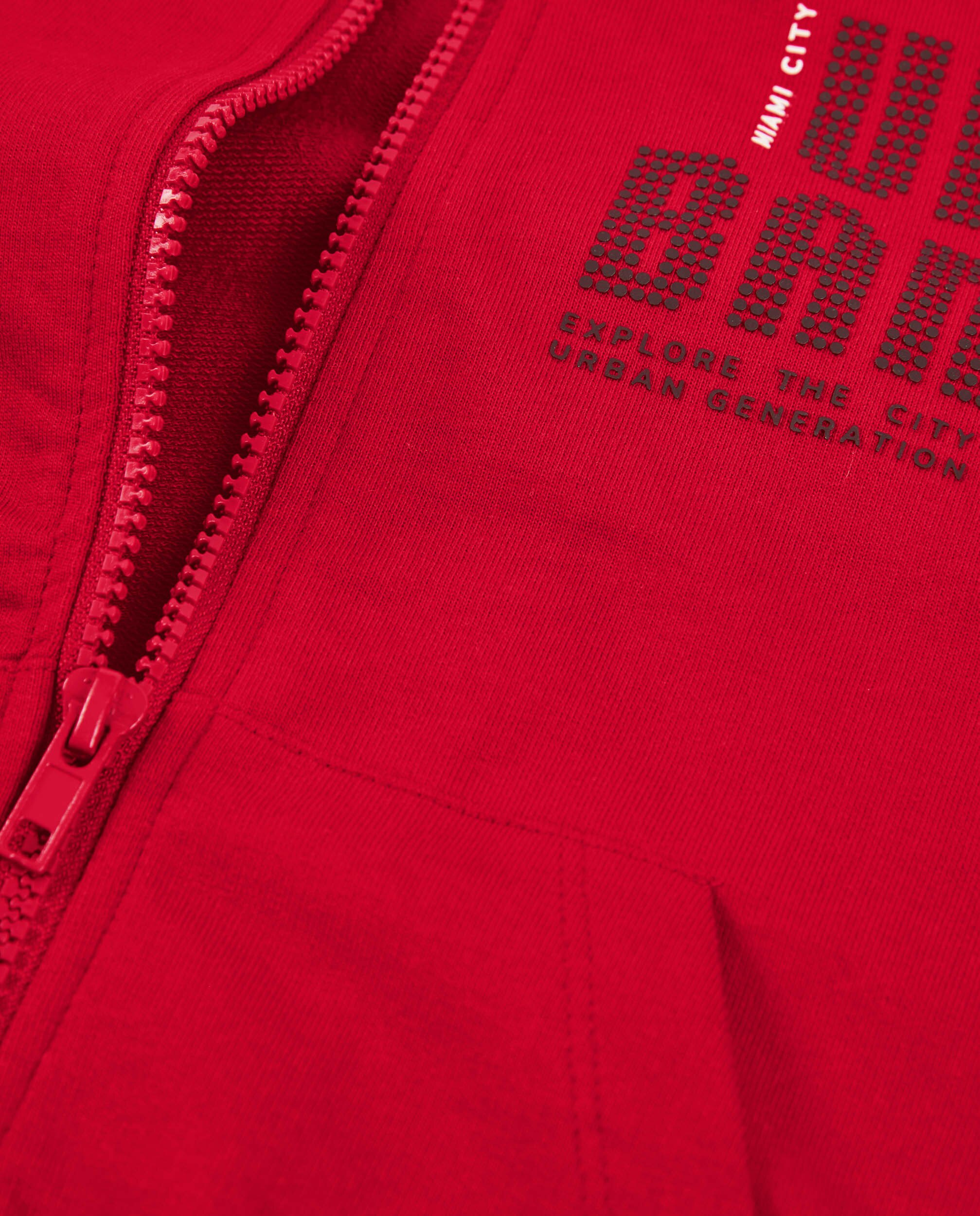 Sweat Infantil de Malha com Capuz Tuc tuc Vermelho-4